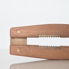 Sleek Teak and Brass Nutcracker Tool by Poul Knudsen 1950s Denmark Modernism