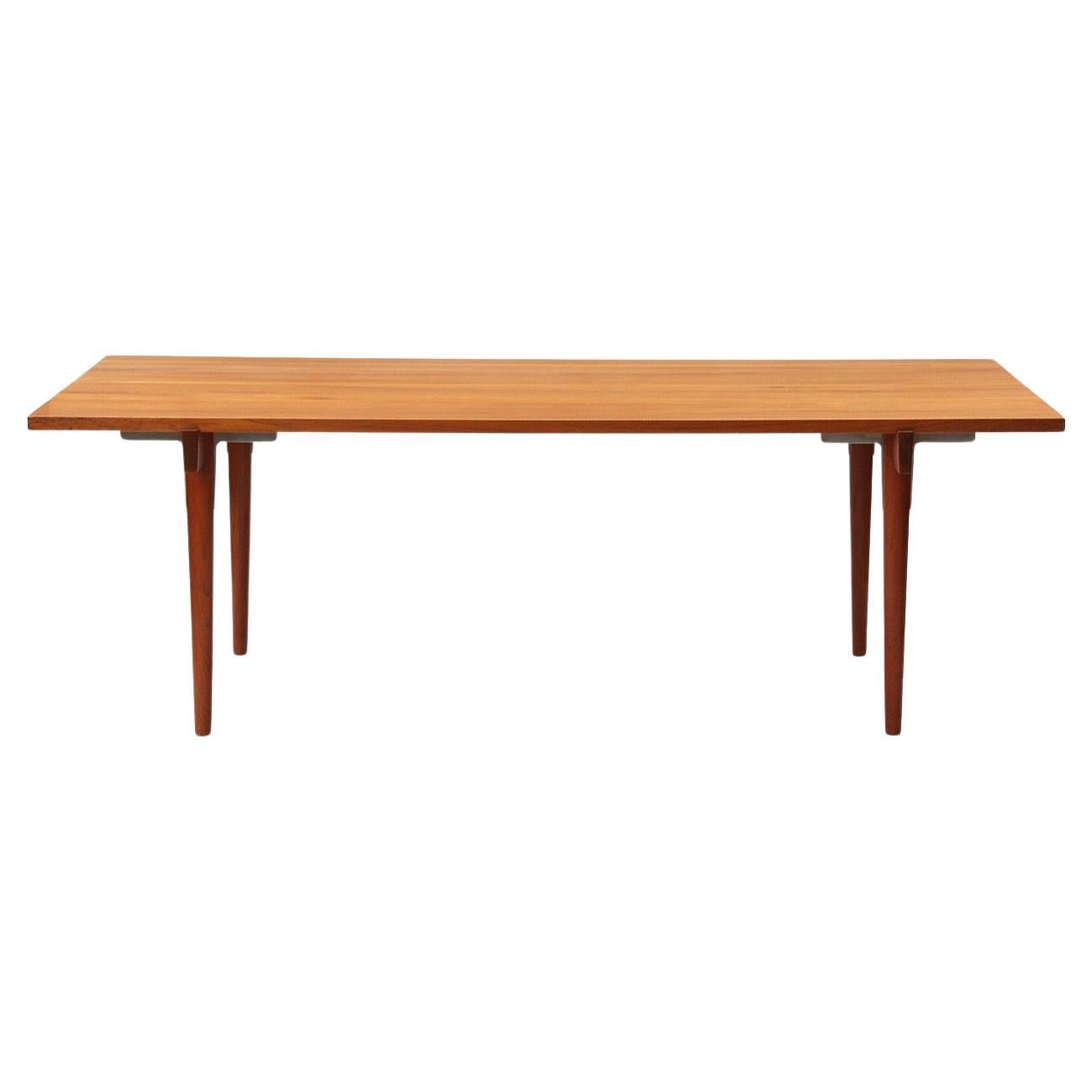Modernist Teak Table by Hans J. Wegner for Johannes Hansen, 1960s