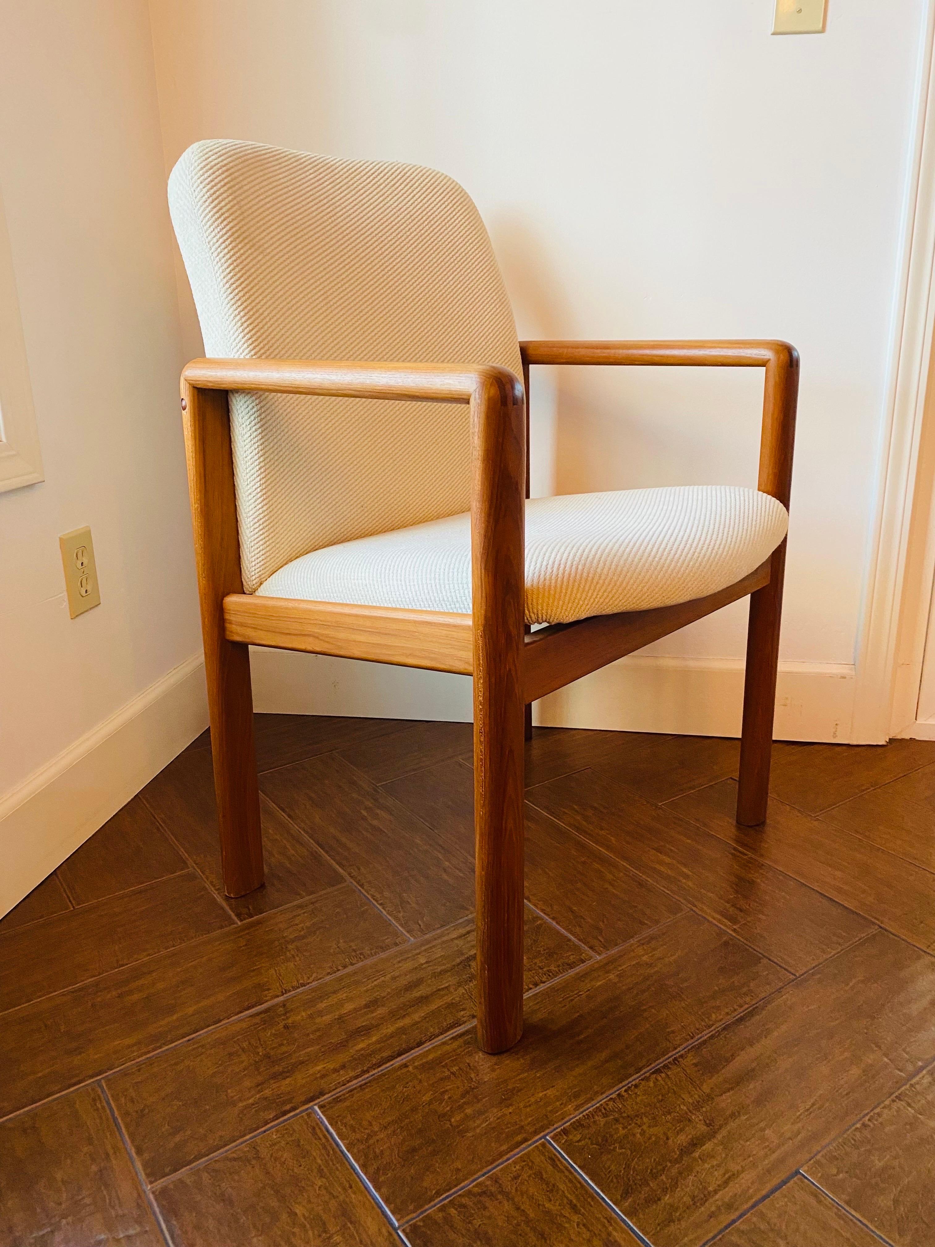 Hand-Crafted Modernist Teak Wood Arm Chair by Benny Linden For Sale
