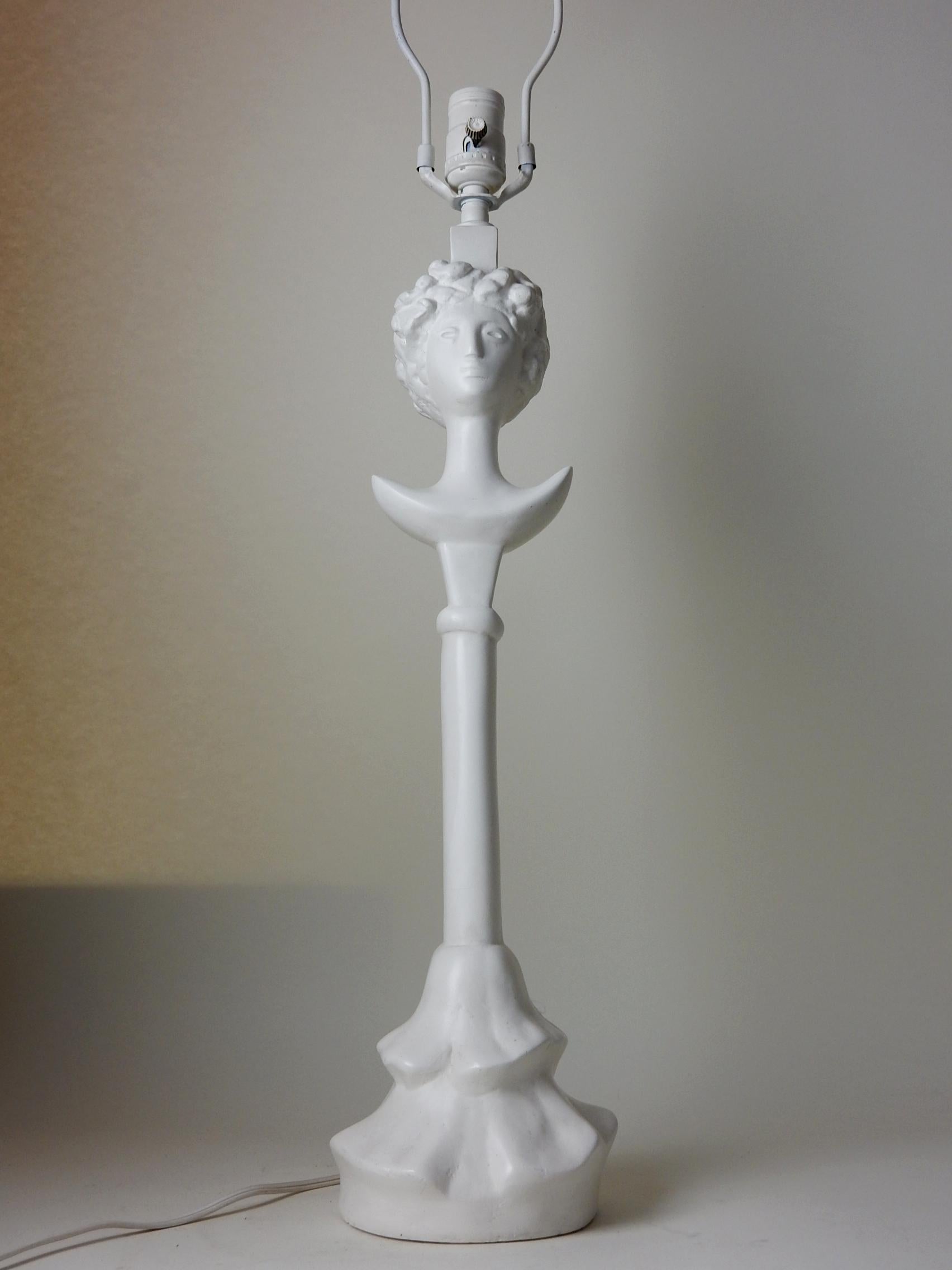 Modernist Tête de Femme Table Lamp after Alberto Giacometti 2