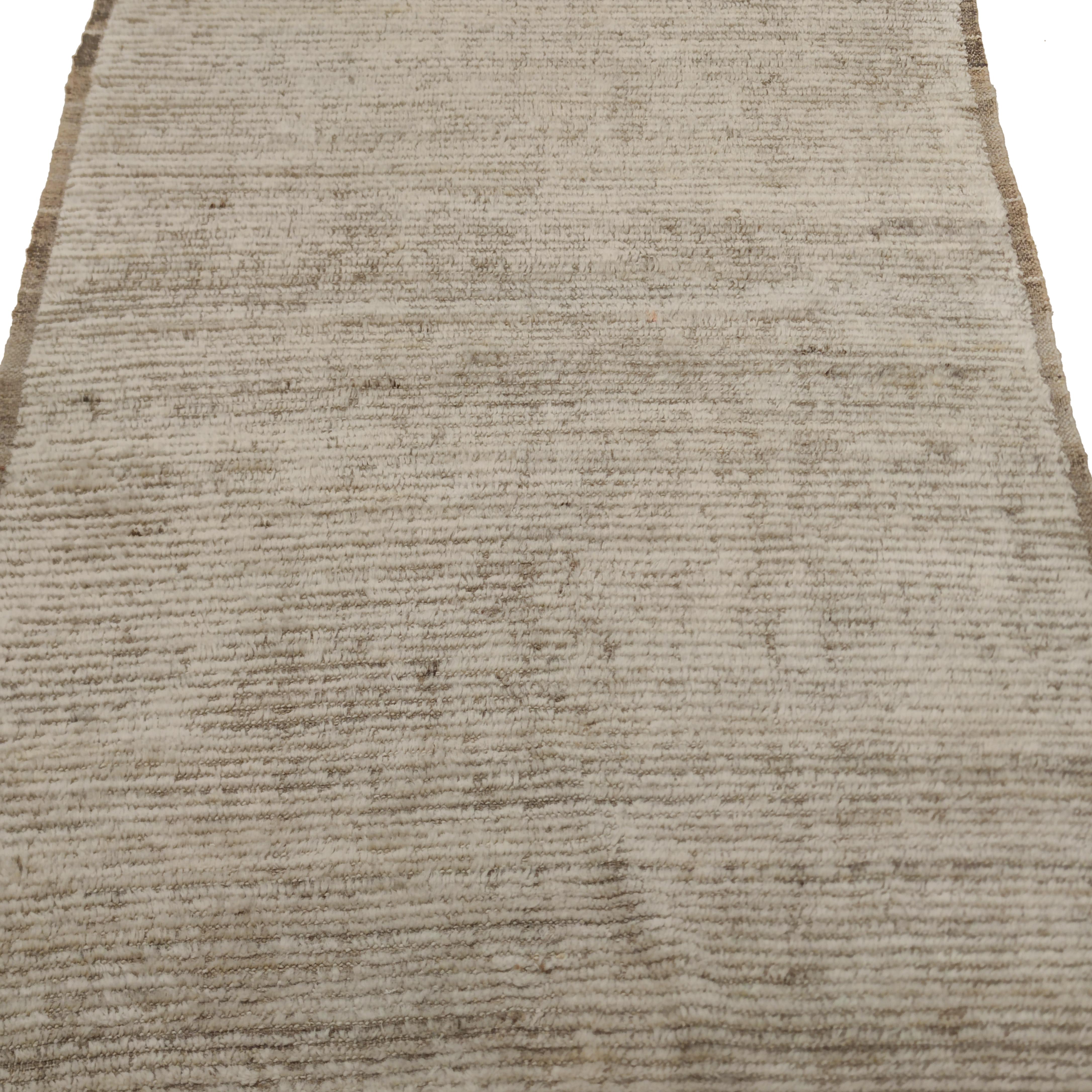 Tribal Modernist Textured Moroccan Style Essaouira Runner Rug by Alberto Levi Gallery For Sale