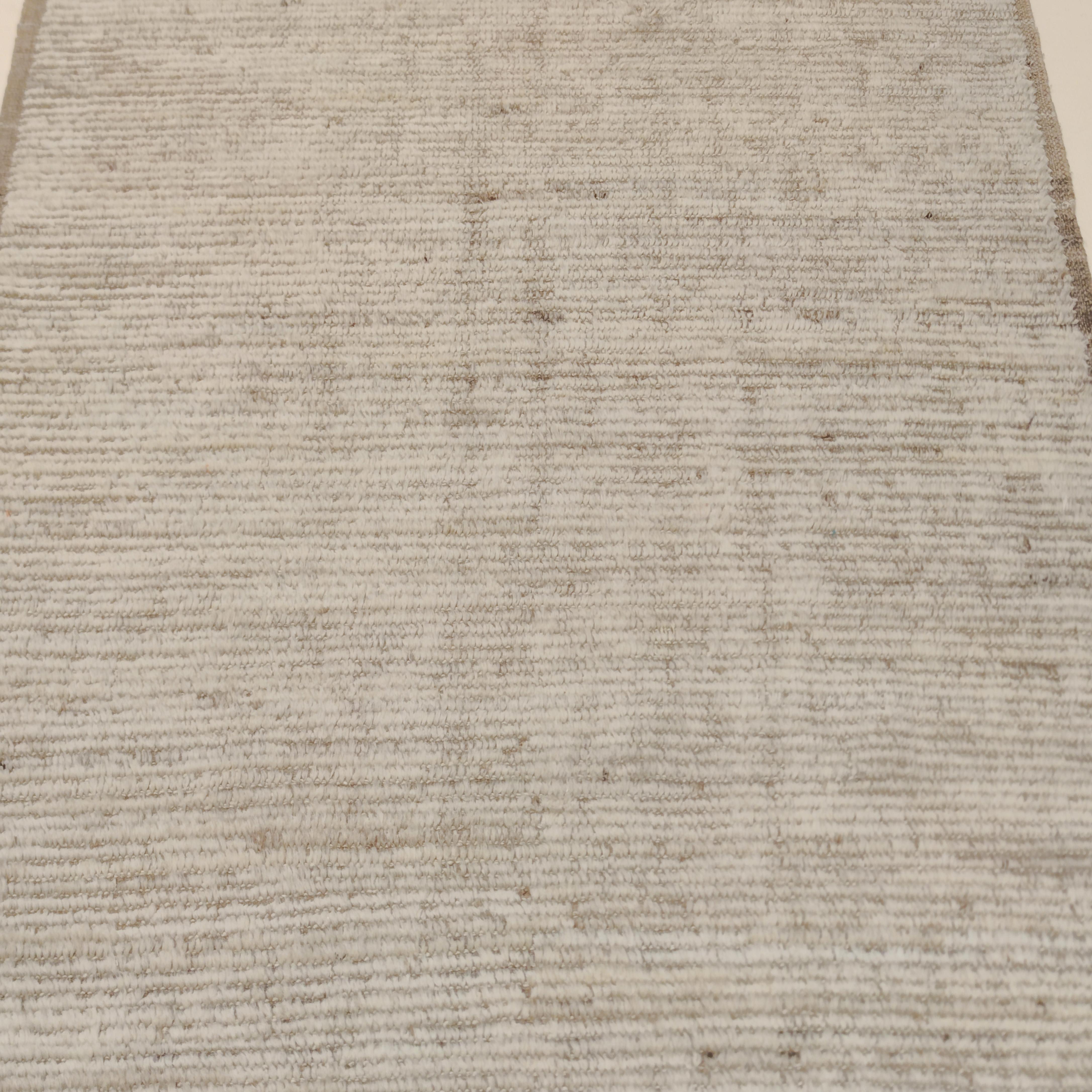 Afghan Modernist Textured Moroccan Style Essaouira Runner Rug by Alberto Levi Gallery For Sale