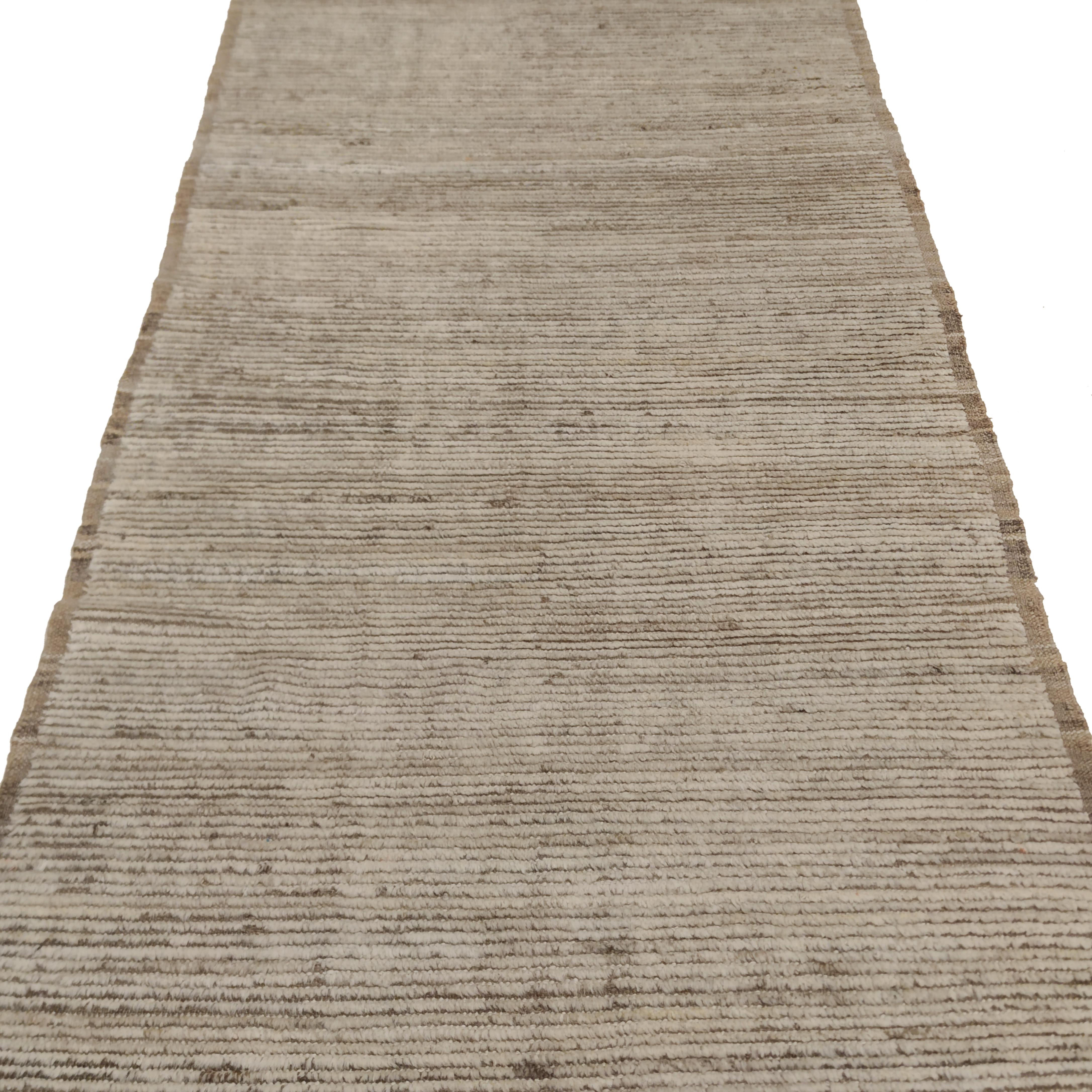 Contemporary Modernist Textured Moroccan Style Essaouira Runner Rug by Alberto Levi Gallery For Sale