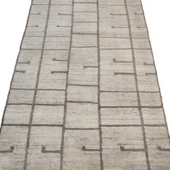 Modernist Textured Moroccan Style Madison Runner Rug by Alberto Levi Gallery