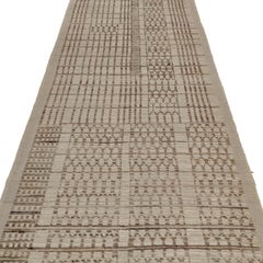 Modernist Textured Moroccan Style Otto Runner Rug by Alberto Levi Gallery