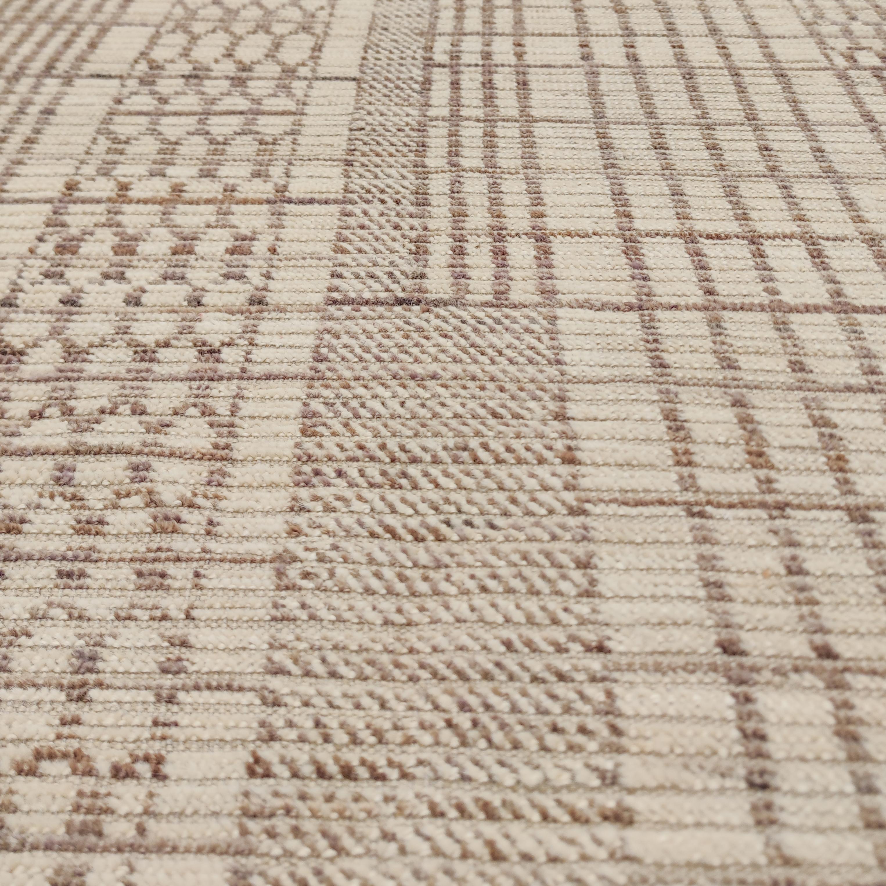 Modernist Textured Moroccan Style Otto Runner Rug by Alberto Levi Gallery In New Condition For Sale In Milan, IT
