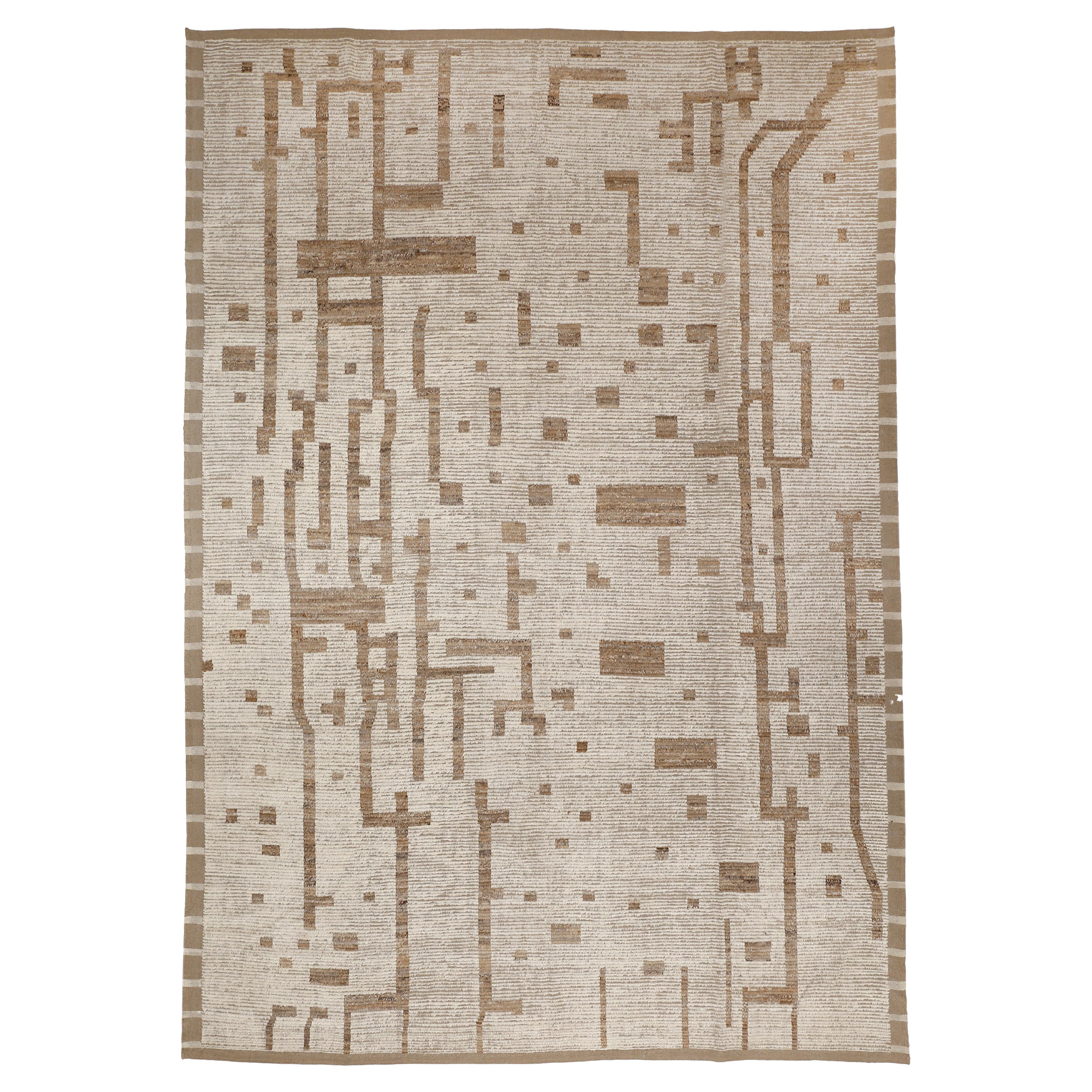 Tapis Tarifa de style marocain moderniste texturé d'Alberto Levi Gallery
