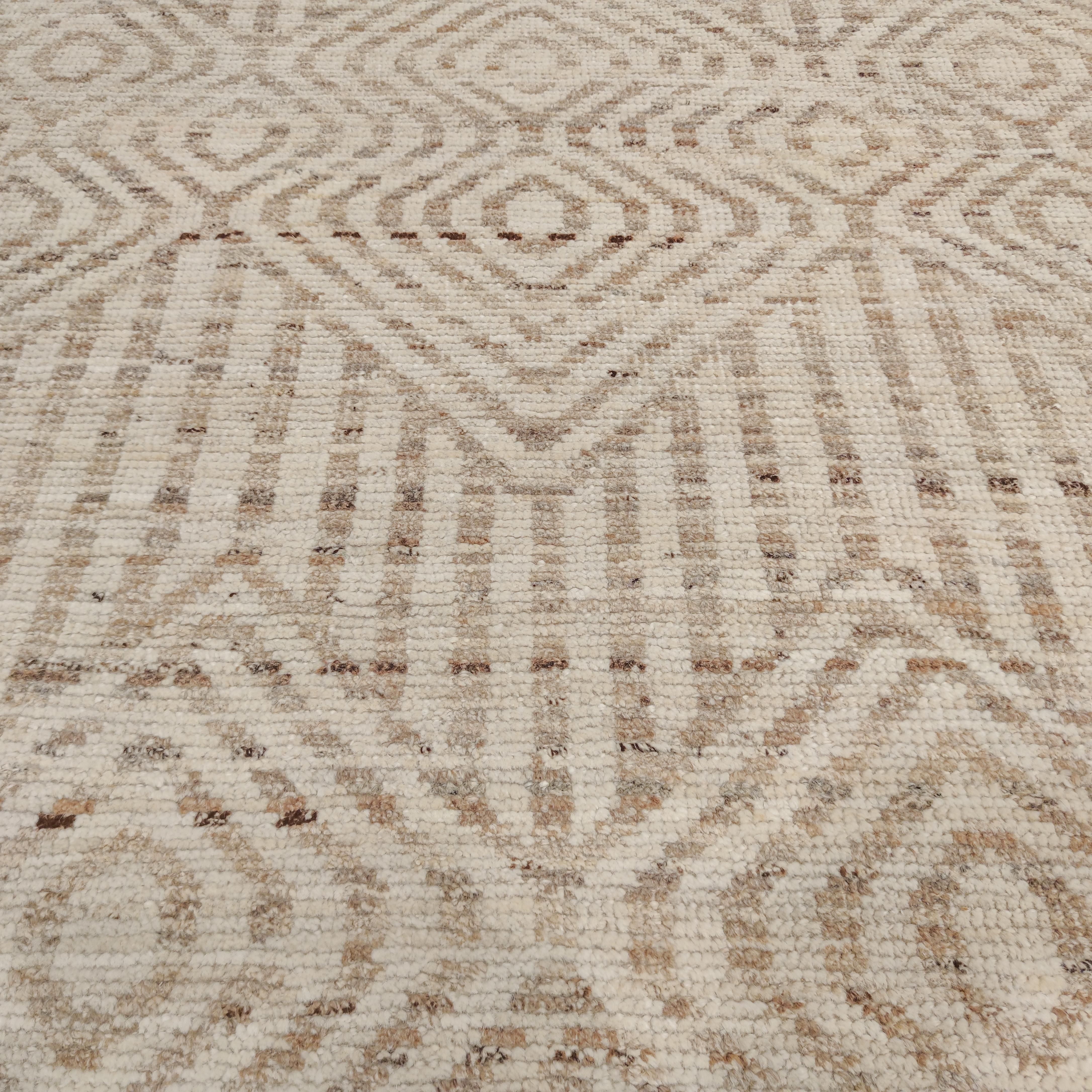 Afghan Modernist Textured Moroccan Style Tétouan Runner Rug by Alberto Levi Gallery For Sale