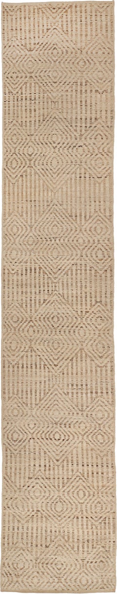 Modernist Textured Moroccan Style Tétouan Runner Rug by Alberto Levi Gallery