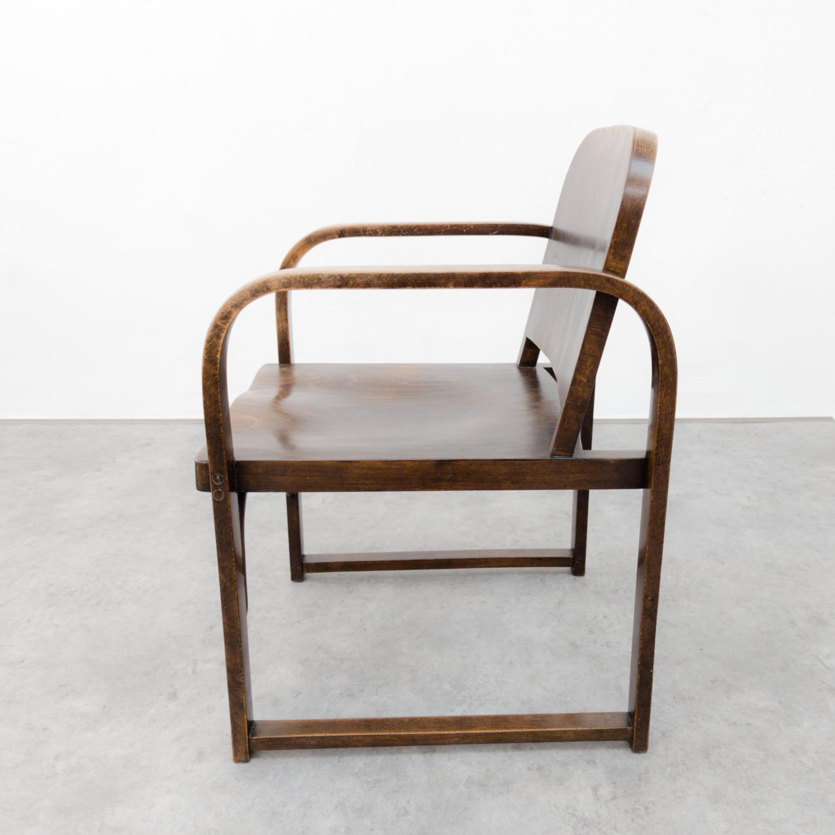 Bauhaus Modernist Thonet a 745/F Bentwood Armchair For Sale