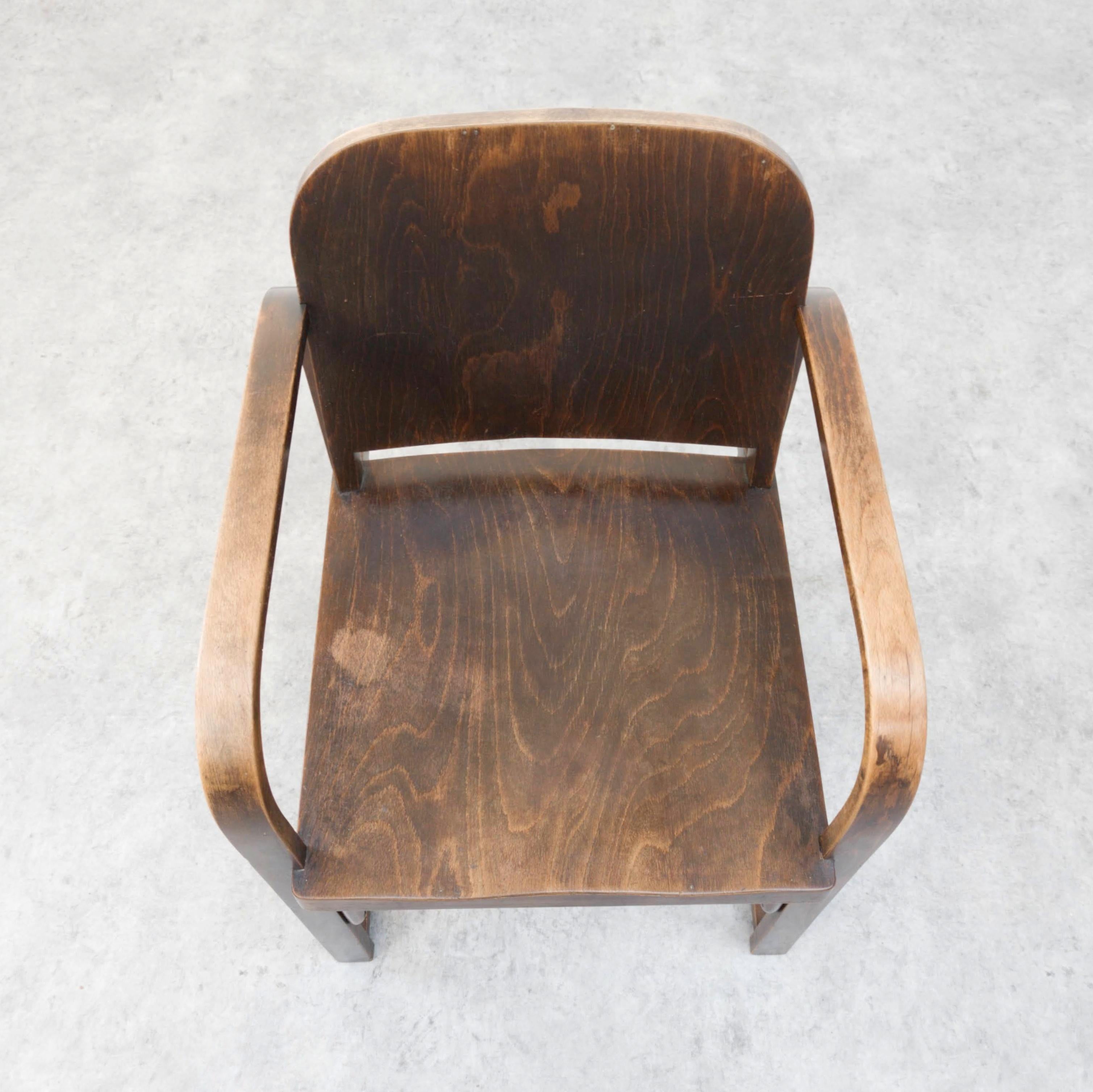 Modernist Thonet a 745/F Bentwood Armchair For Sale 1