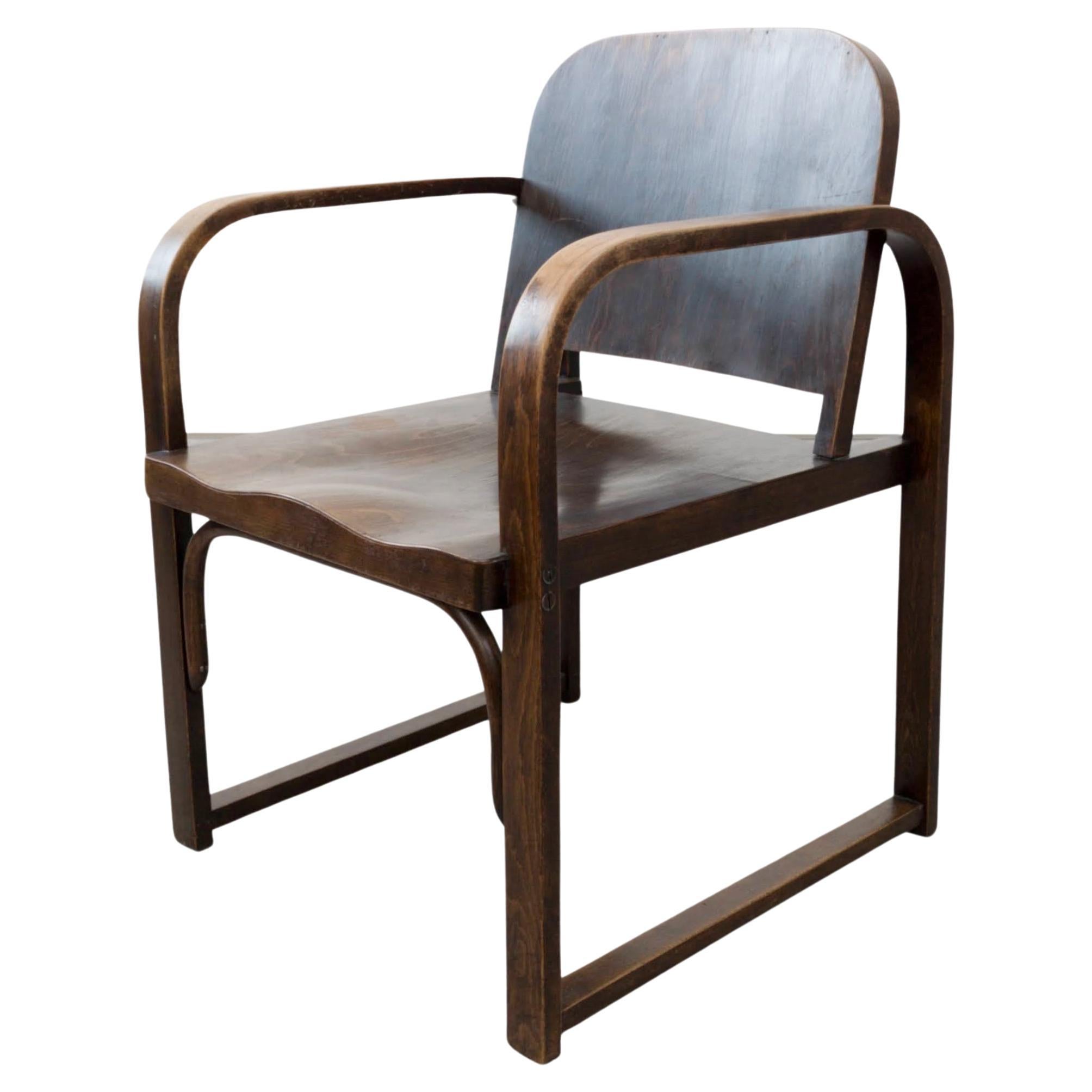Modernist Thonet a 745/F Bentwood Armchair For Sale