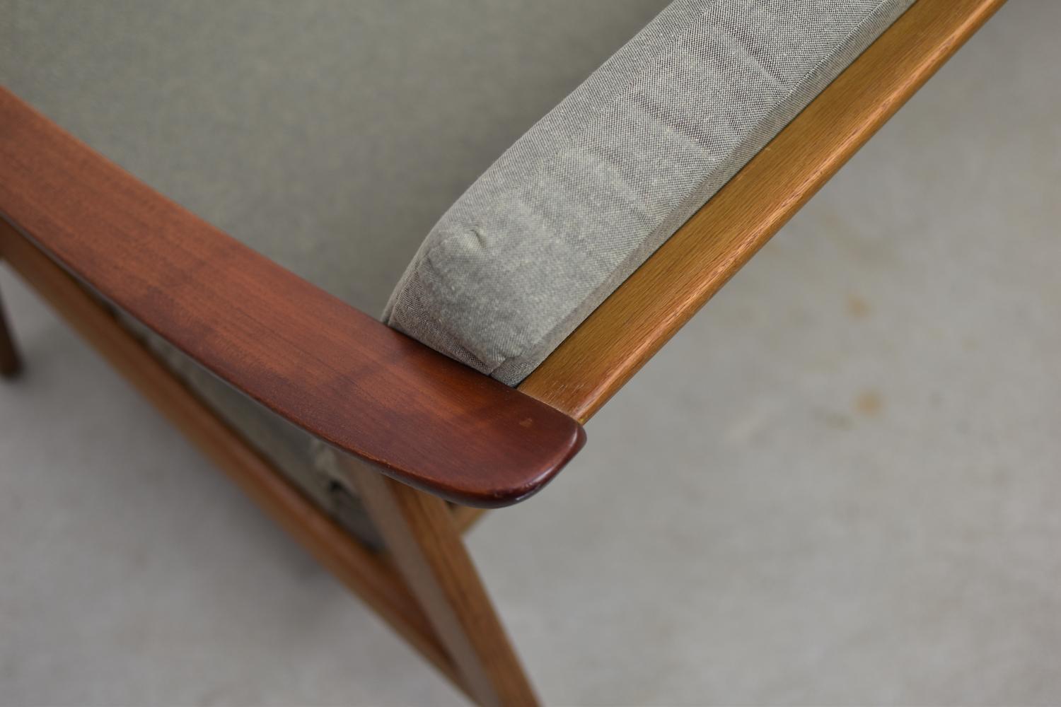 Fabric Modernist Three-Seat from Denmark, 1960s