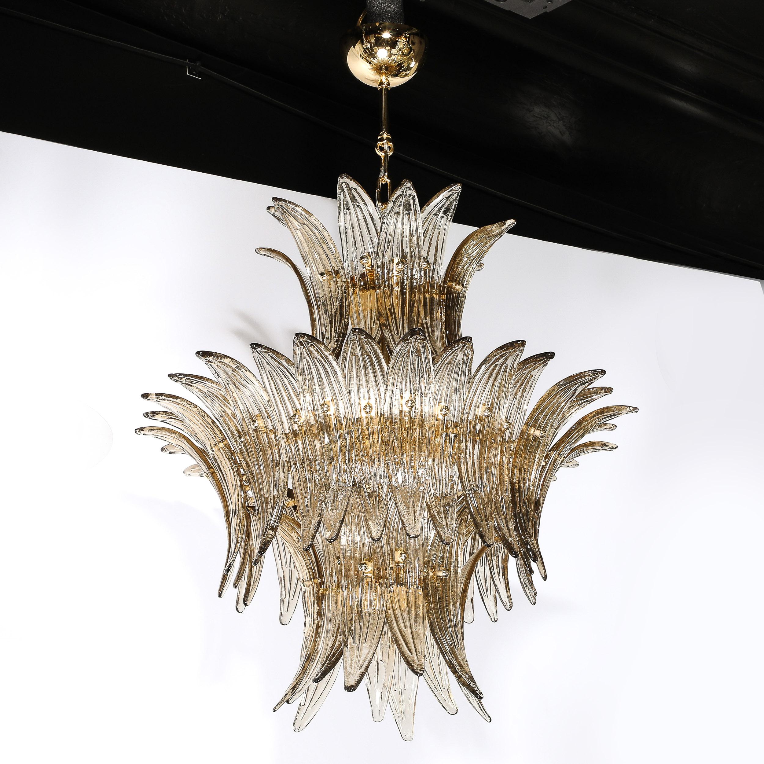 Lustre moderniste à trois niveaux 