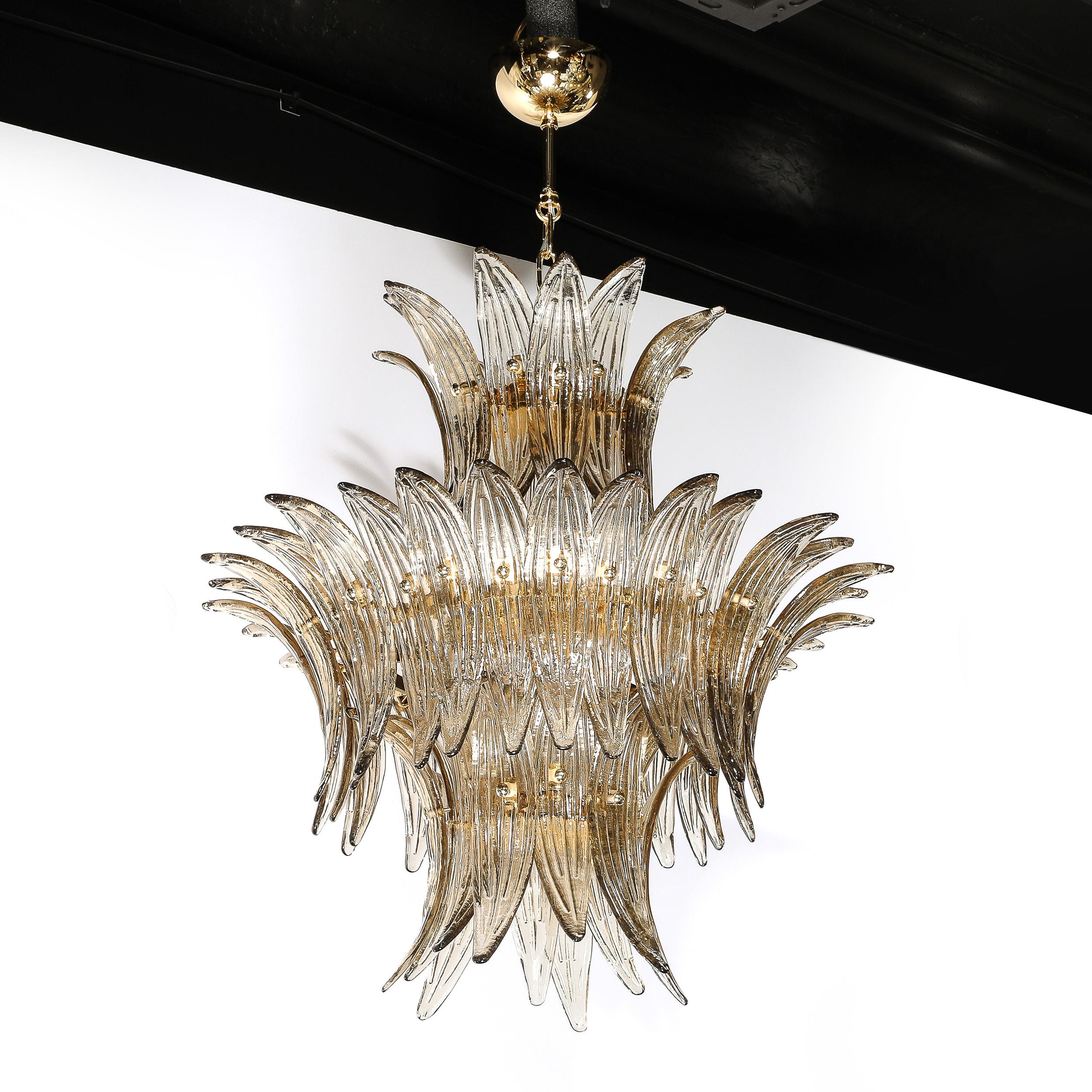 Lustre moderniste à trois niveaux 