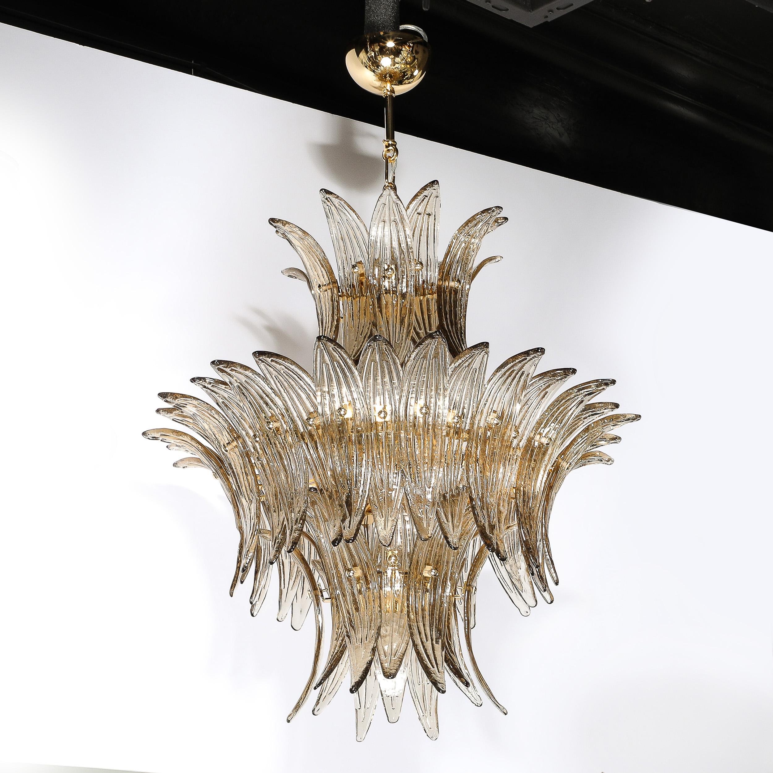 Lustre moderniste à trois niveaux 