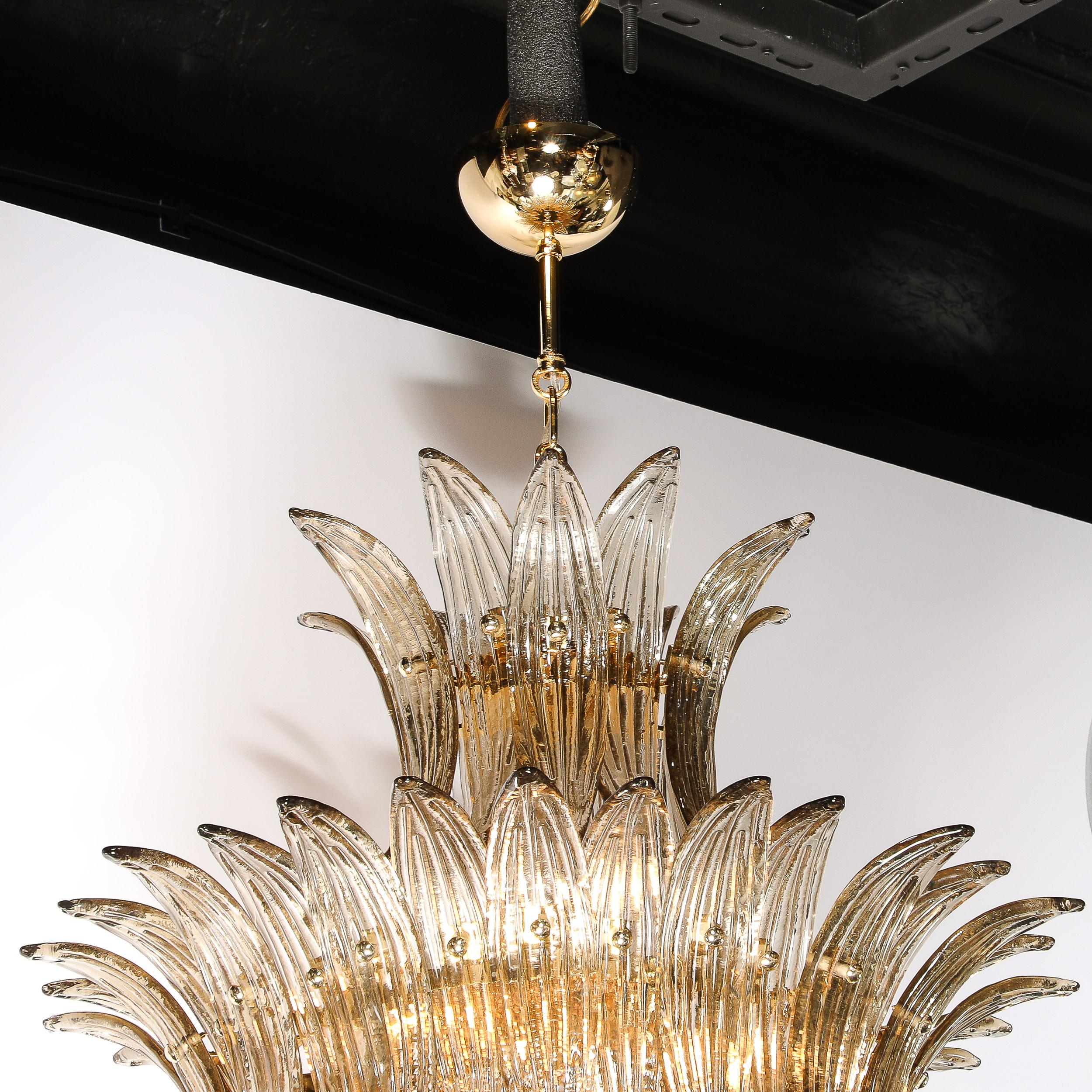 XXIe siècle et contemporain Lustre moderniste à trois niveaux 