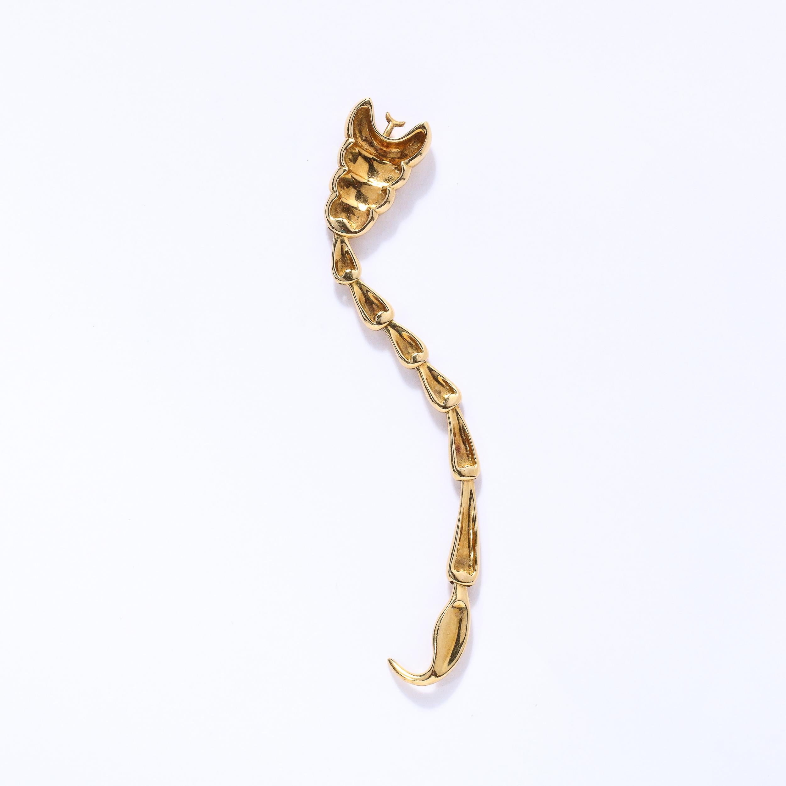Modernist Tiffany & Co. Elsa Peretti Large Scorpion Yellow Gold Necklace 6