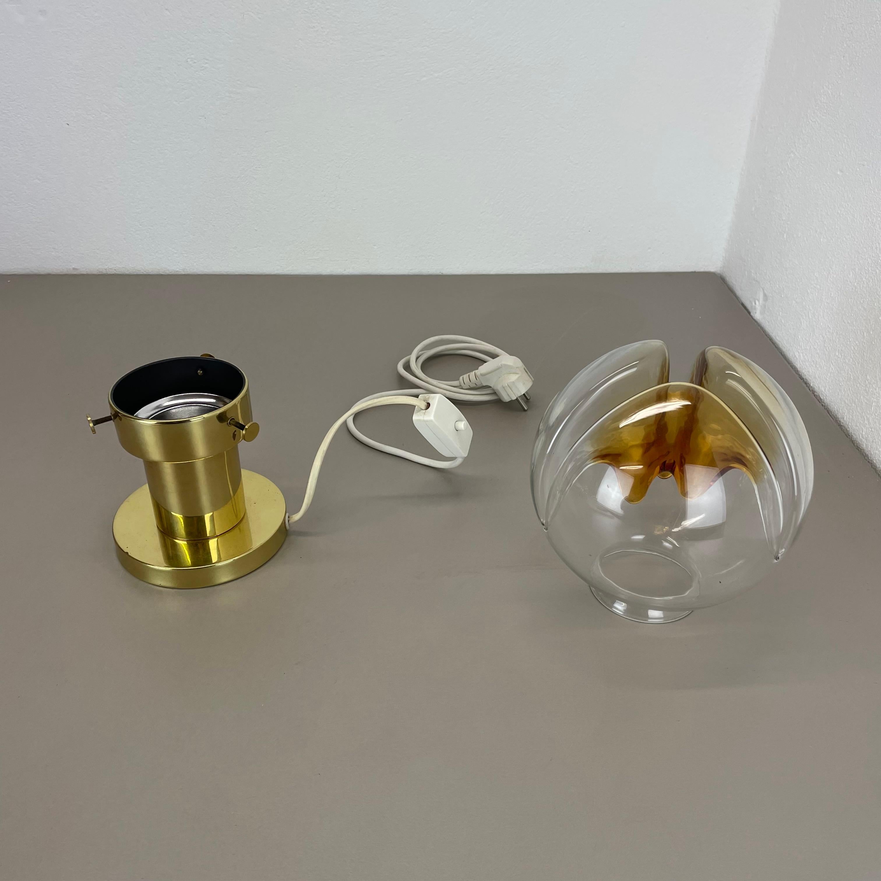 Modernist Toni Zuccheri Style Murano Table Light by Kaiser Leuchten Germany 1970 For Sale 5