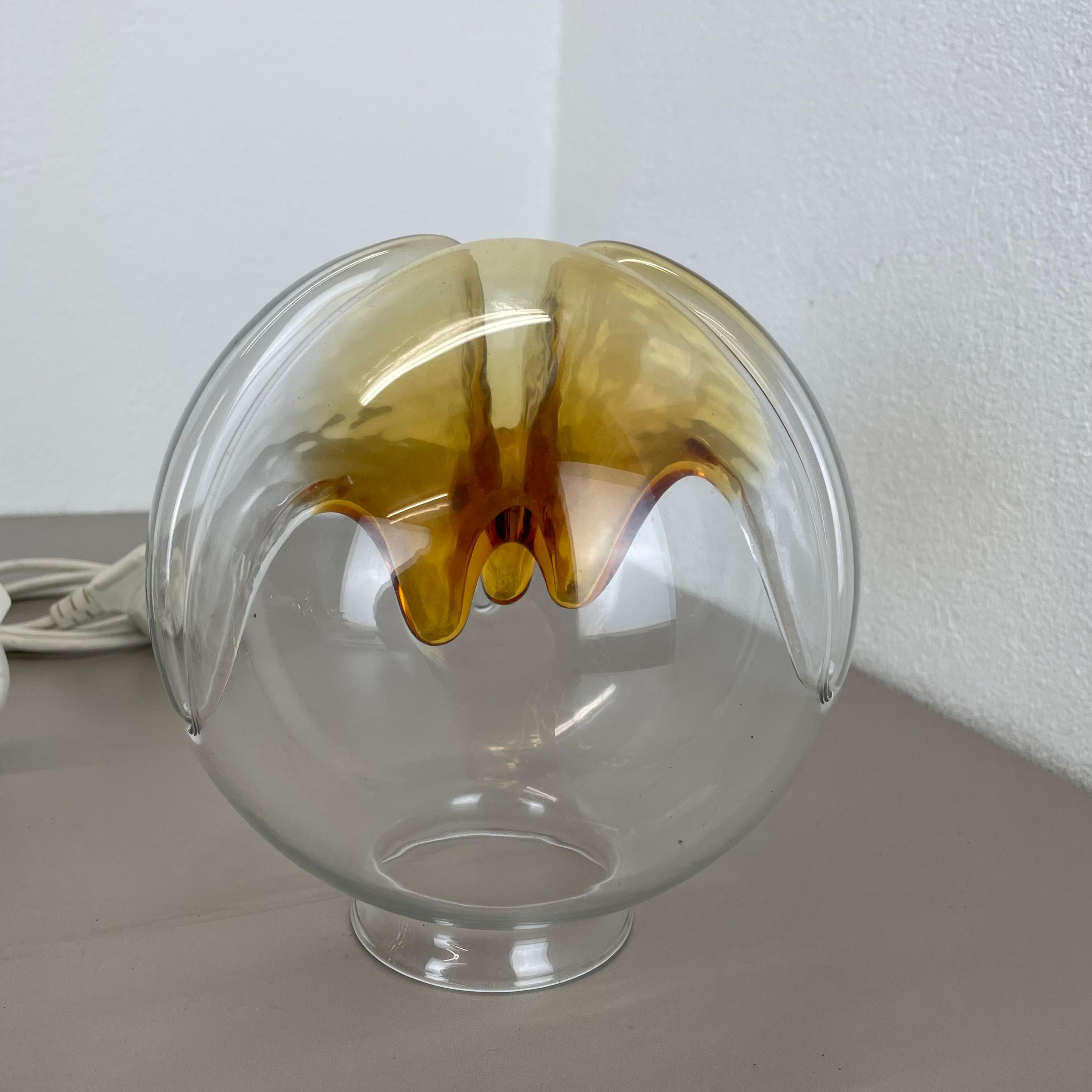 Modernist Toni Zuccheri Style Murano Table Light by Kaiser Leuchten Germany 1970 For Sale 9