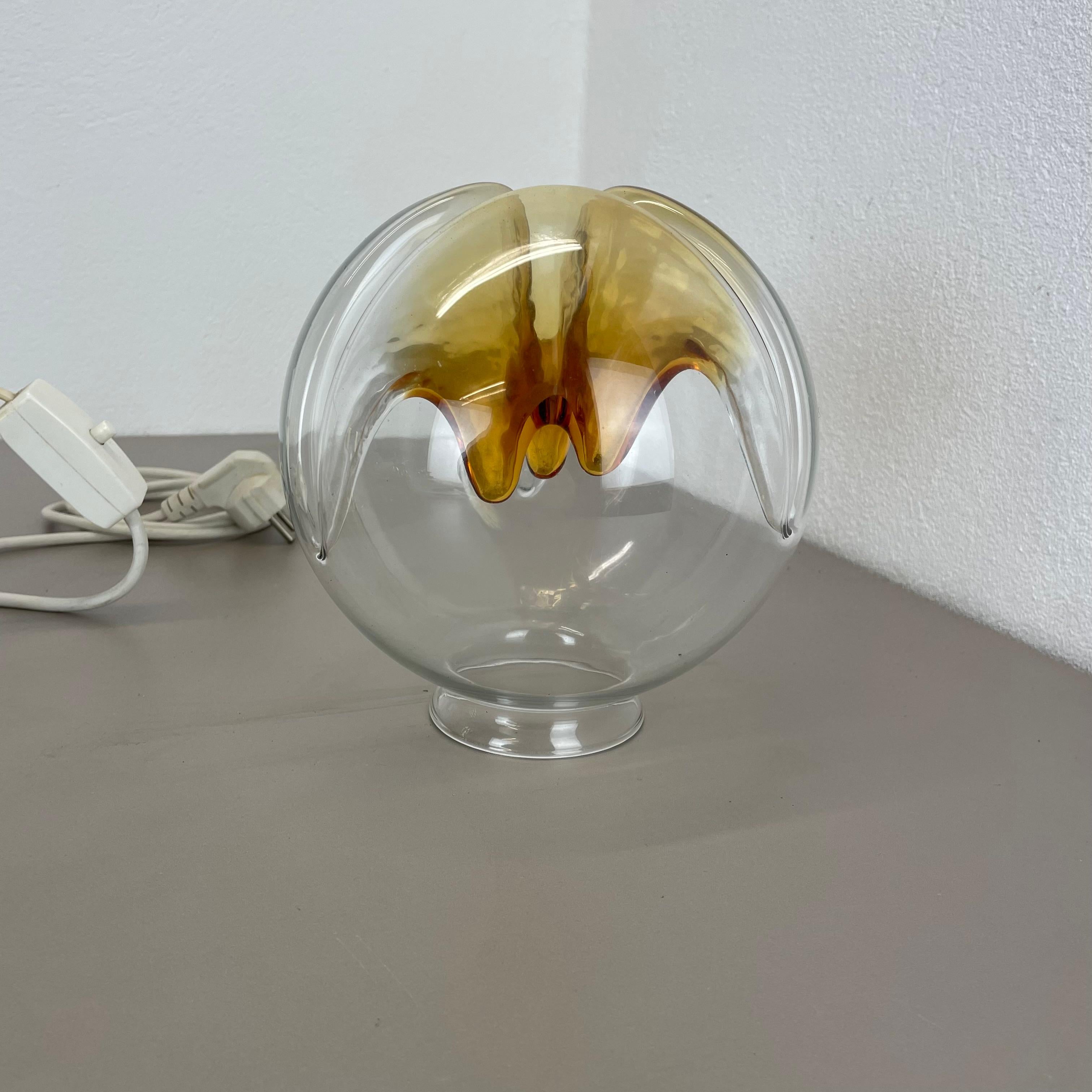Modernist Toni Zuccheri Style Murano Table Light by Kaiser Leuchten Germany 1970 For Sale 10