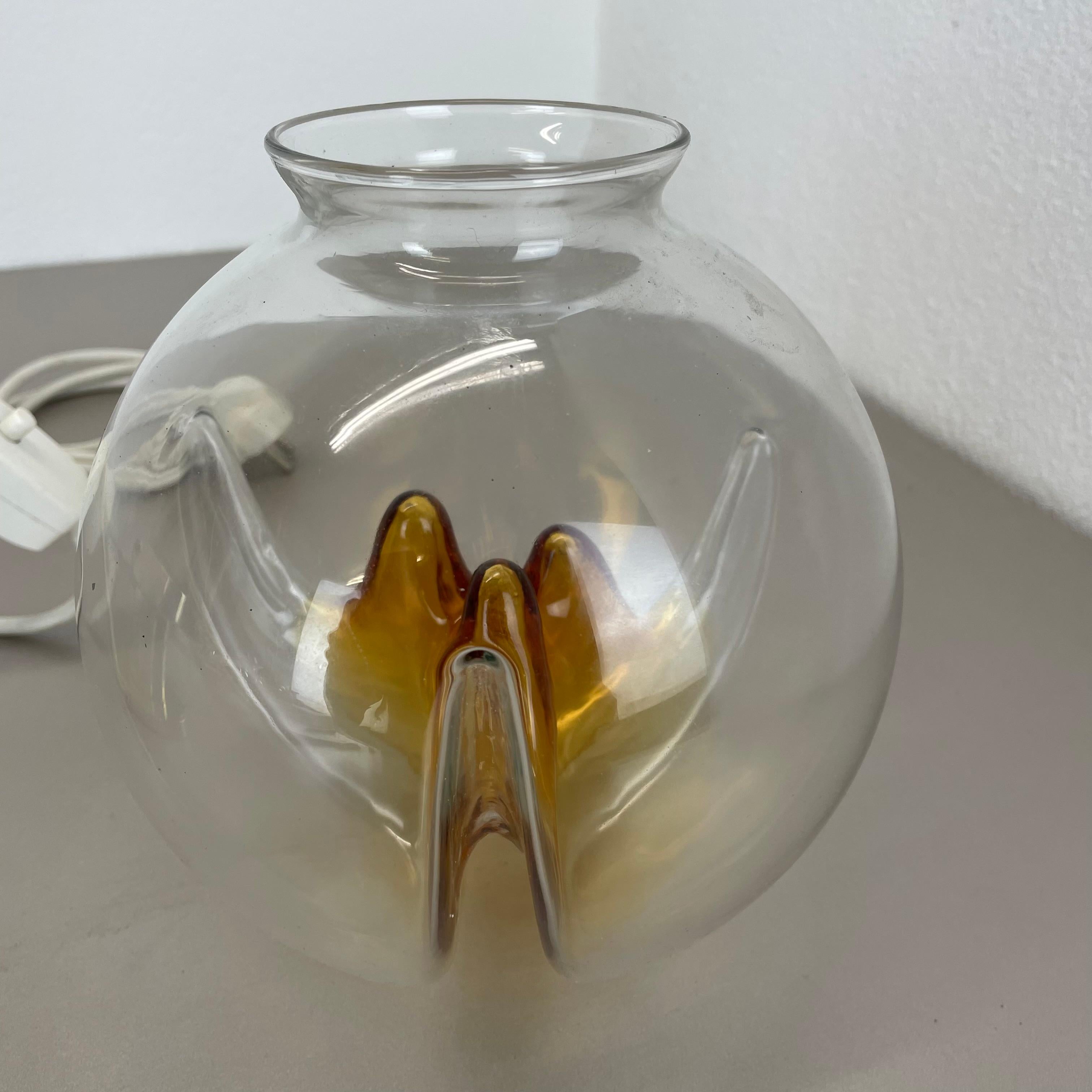 Modernist Toni Zuccheri Style Murano Table Light by Kaiser Leuchten Germany 1970 For Sale 11
