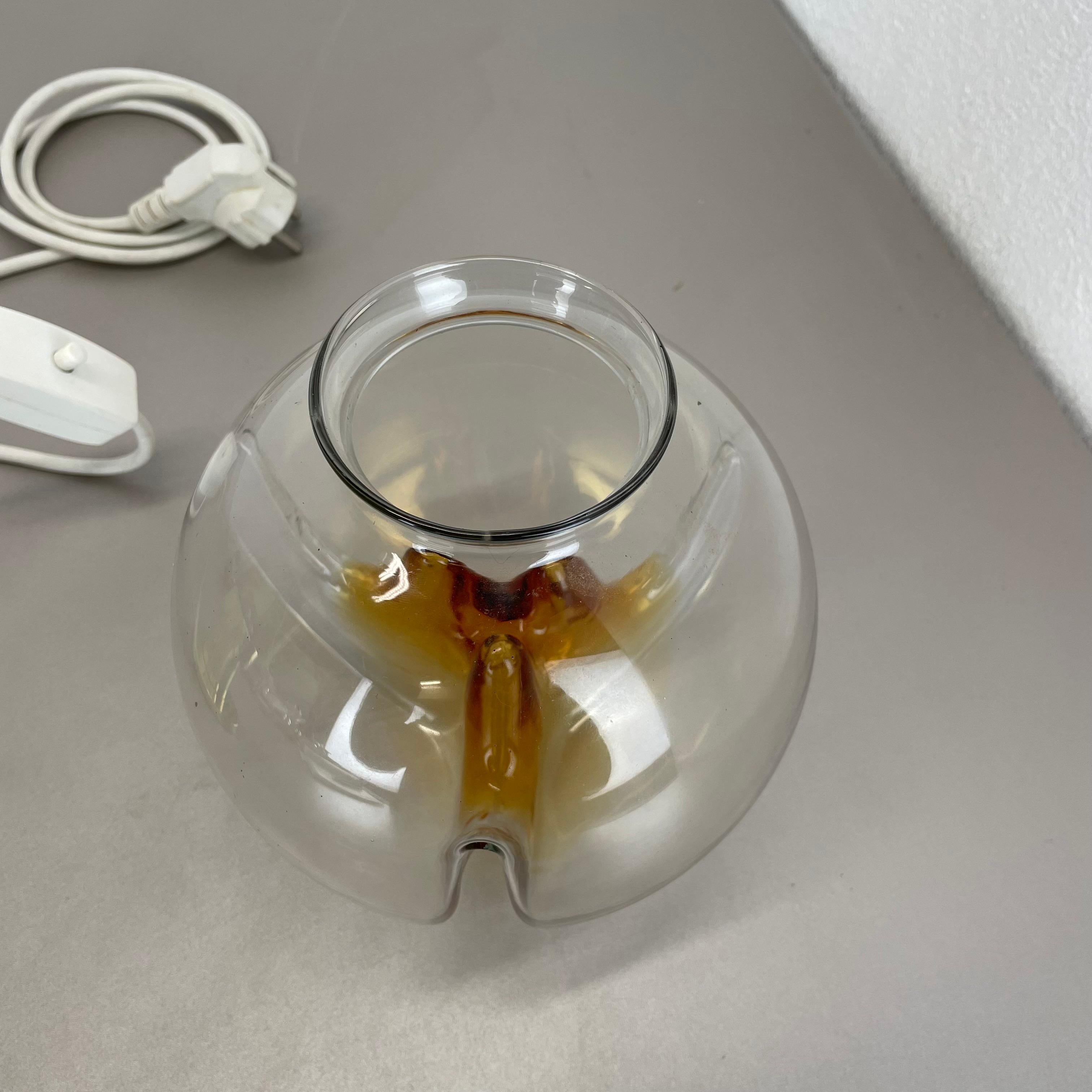 Modernist Toni Zuccheri Style Murano Table Light by Kaiser Leuchten Germany 1970 For Sale 13