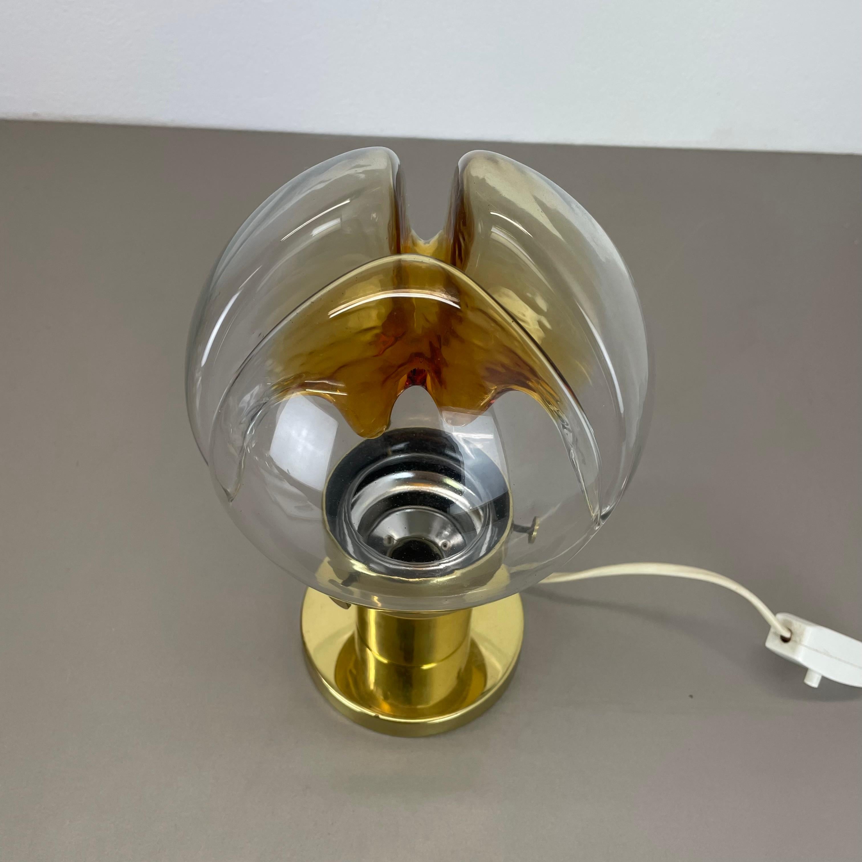Modernist Toni Zuccheri Style Murano Table Light by Kaiser Leuchten Germany 1970 In Good Condition For Sale In Kirchlengern, DE