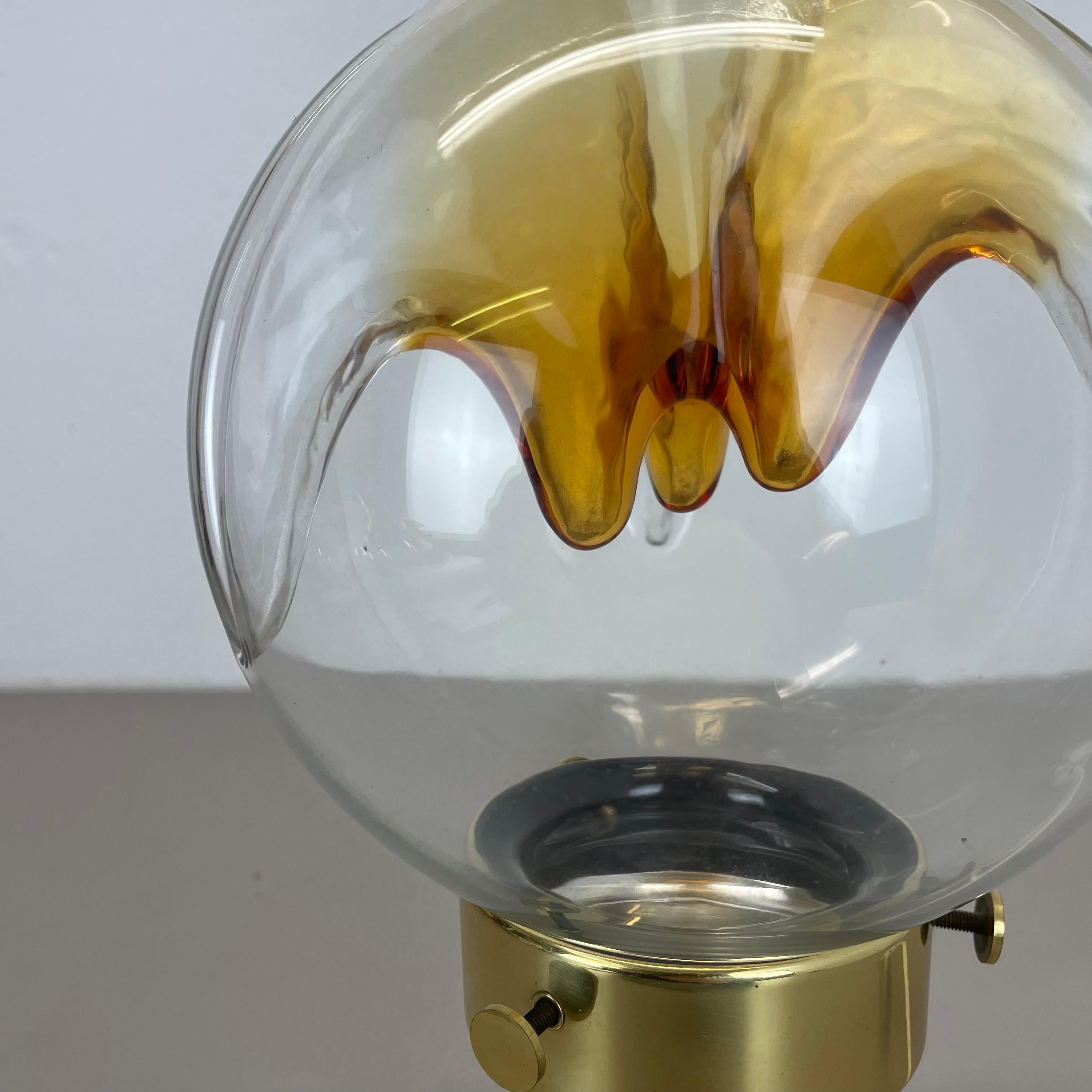 Modernist Toni Zuccheri Style Murano Table Light by Kaiser Leuchten Germany 1970 For Sale 3