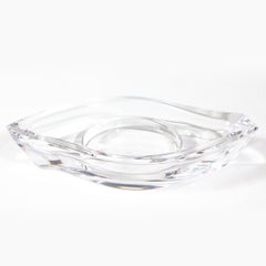 Modernist Translucent Glass Stylized Egyptian Eye of Horus Dish by Rosenthal