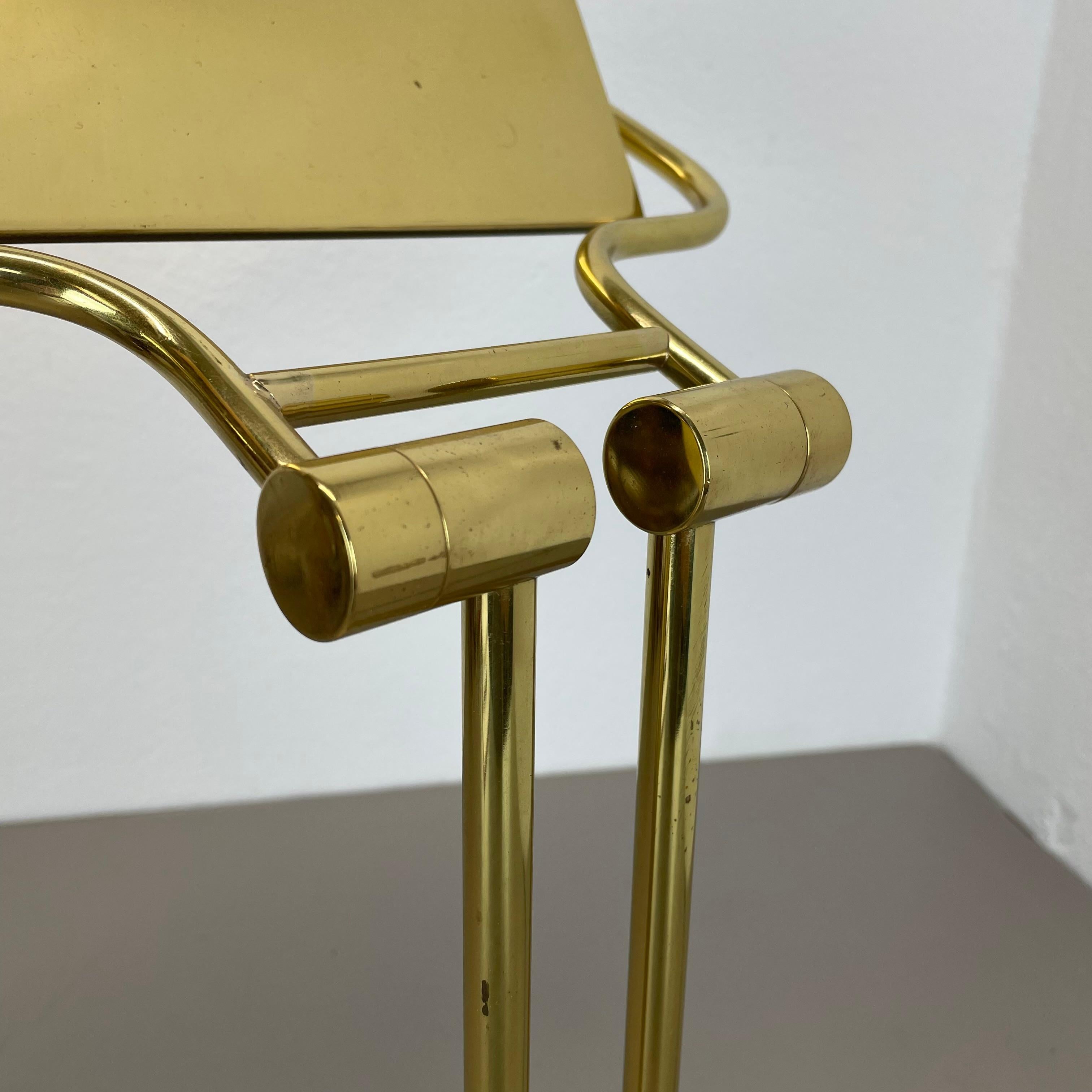 Modernistische Tischleuchte aus Travertin und Messing von Hillebrand Leuchten, Deutschland, 1980 im Angebot 9