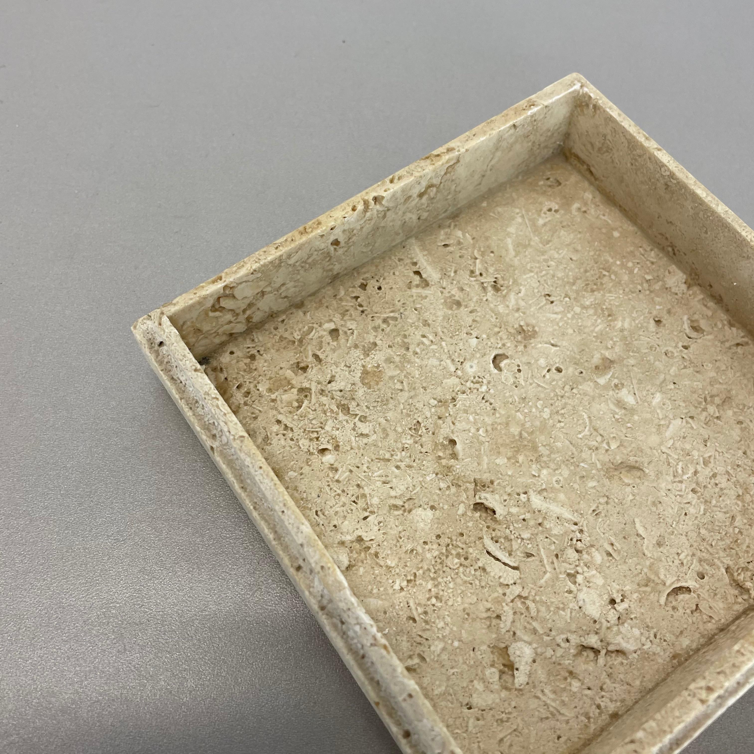 Modernist Travertine Marble Box Vide Poche by Fratelli Mannelli, Italy, 1970s For Sale 8