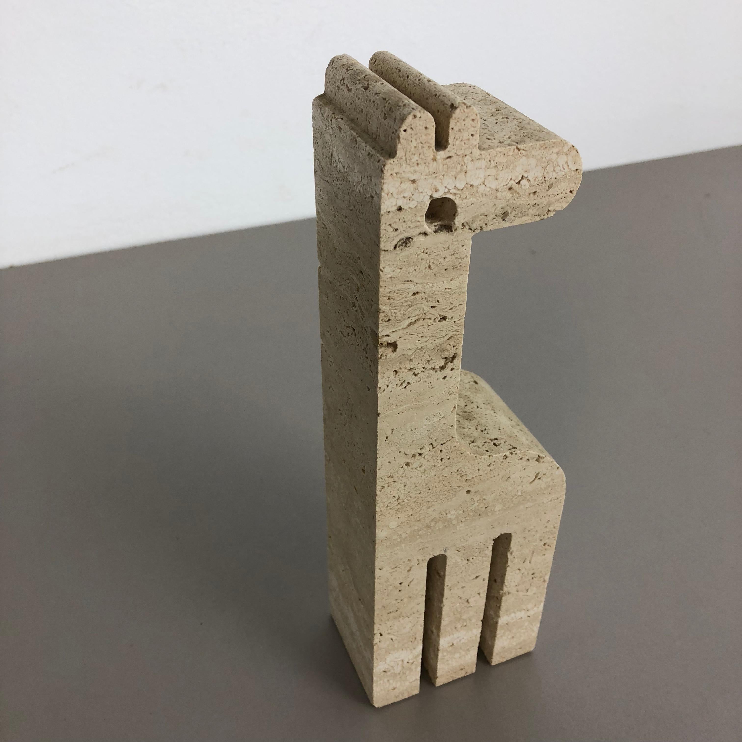 Modernist Travertine Marble Giraffe Figure by Fratelli Mannelli, Italy, 1970s 6