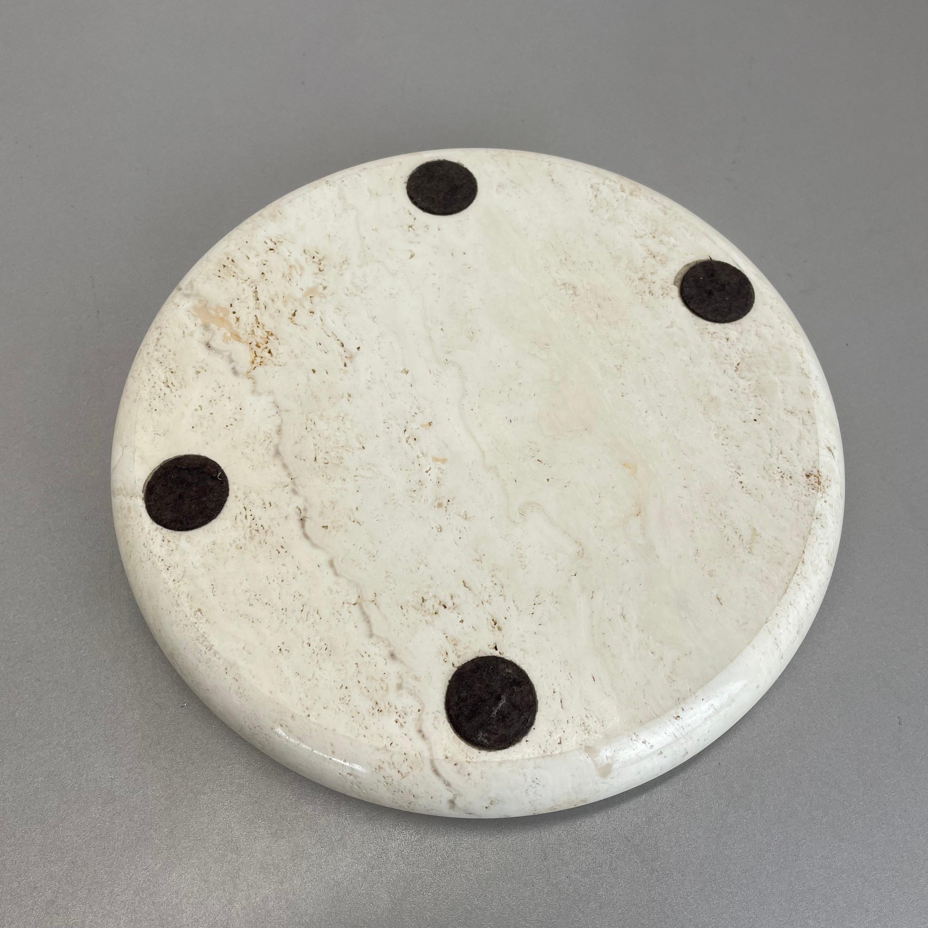 Modernist Travertine Marble plate Element Fratelli Mannelli attrib., Italy, 1970 8