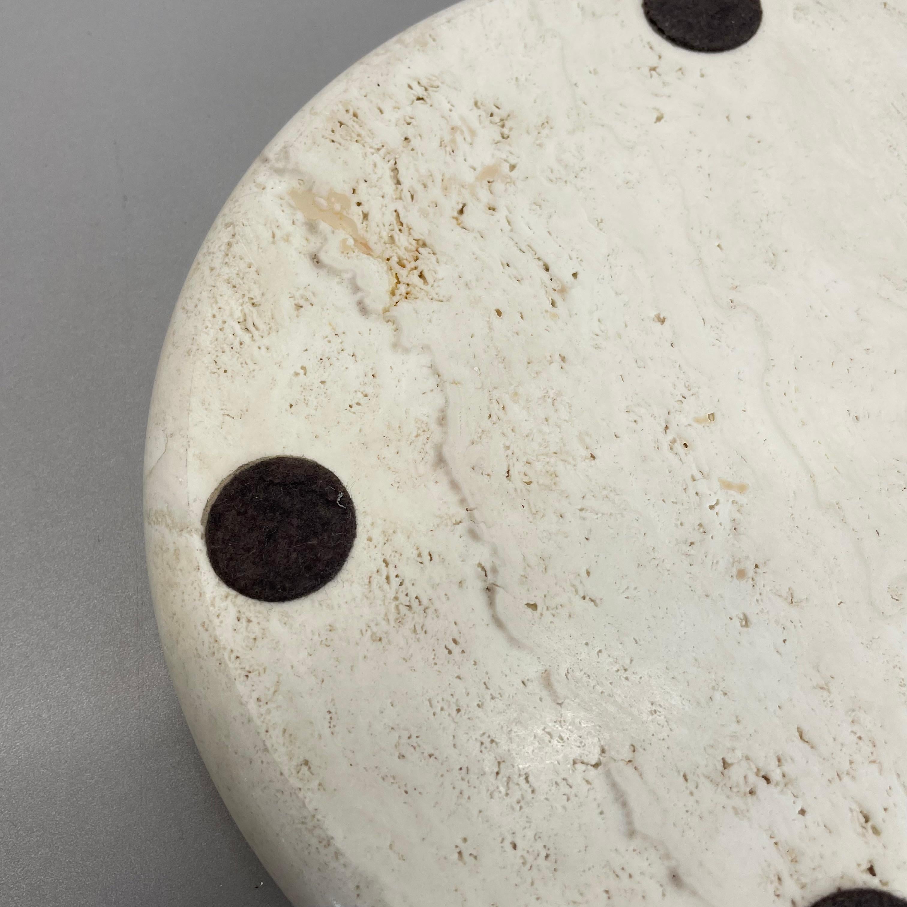 Modernist Travertine Marble plate Element Fratelli Mannelli attrib., Italy, 1970 9