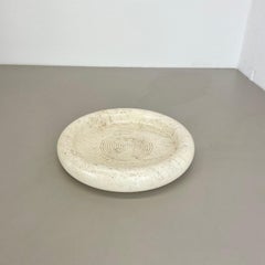 Modernist Travertine Marble plate Element Fratelli Mannelli attrib., Italy, 1970