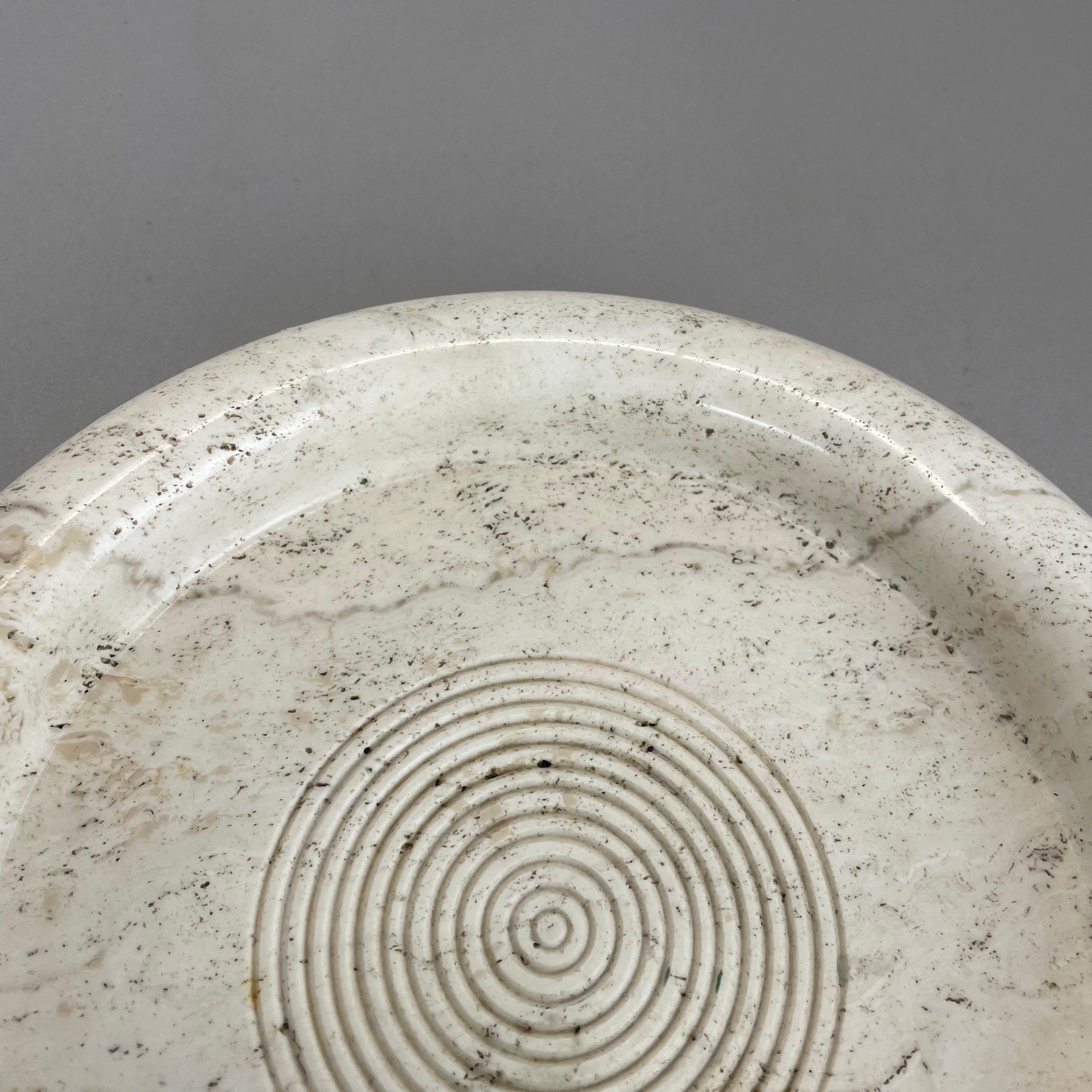 20th Century Modernist Travertine Marble plate Element Fratelli Mannelli attrib., Italy, 1970