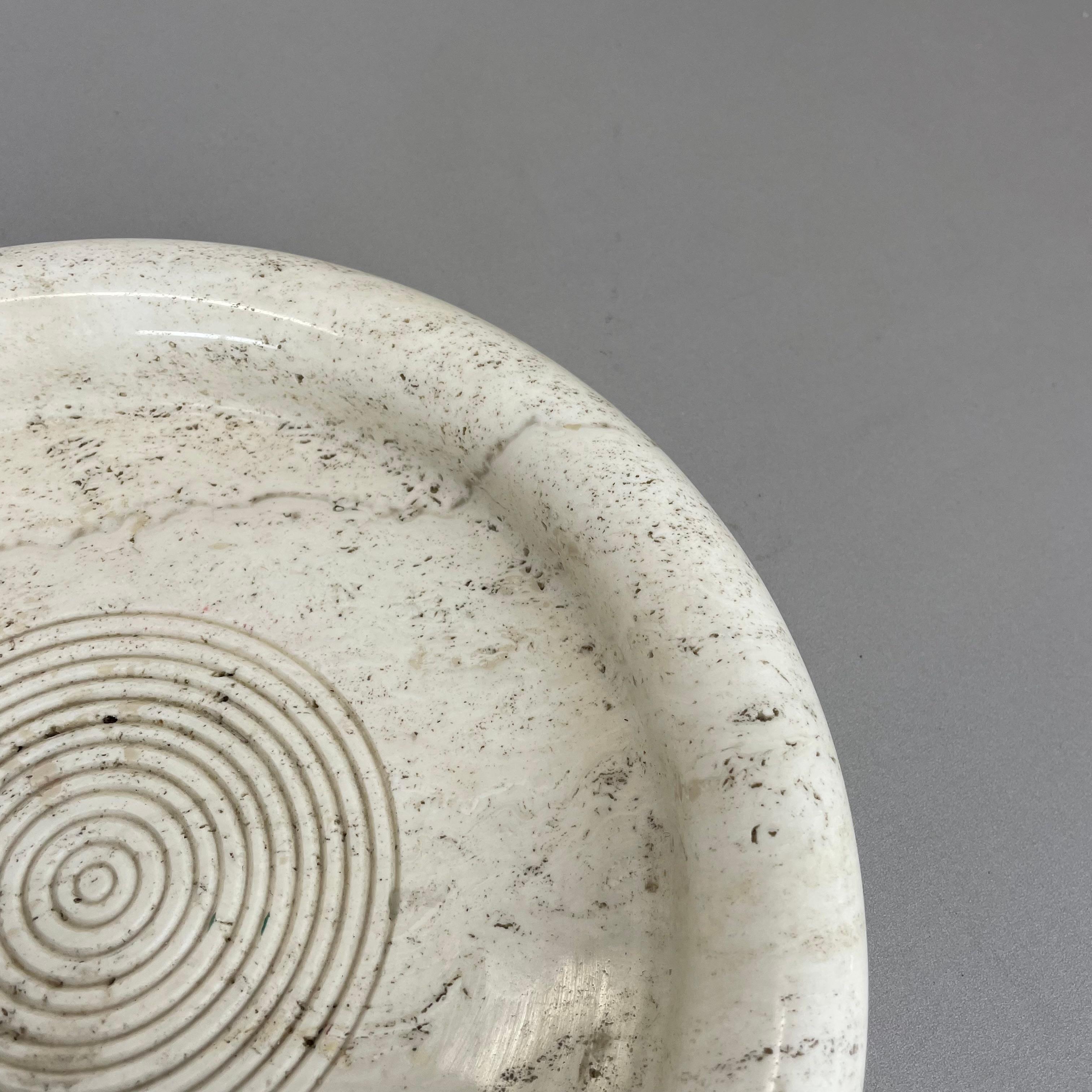 Modernist Travertine Marble plate Element Fratelli Mannelli attrib., Italy, 1970 1