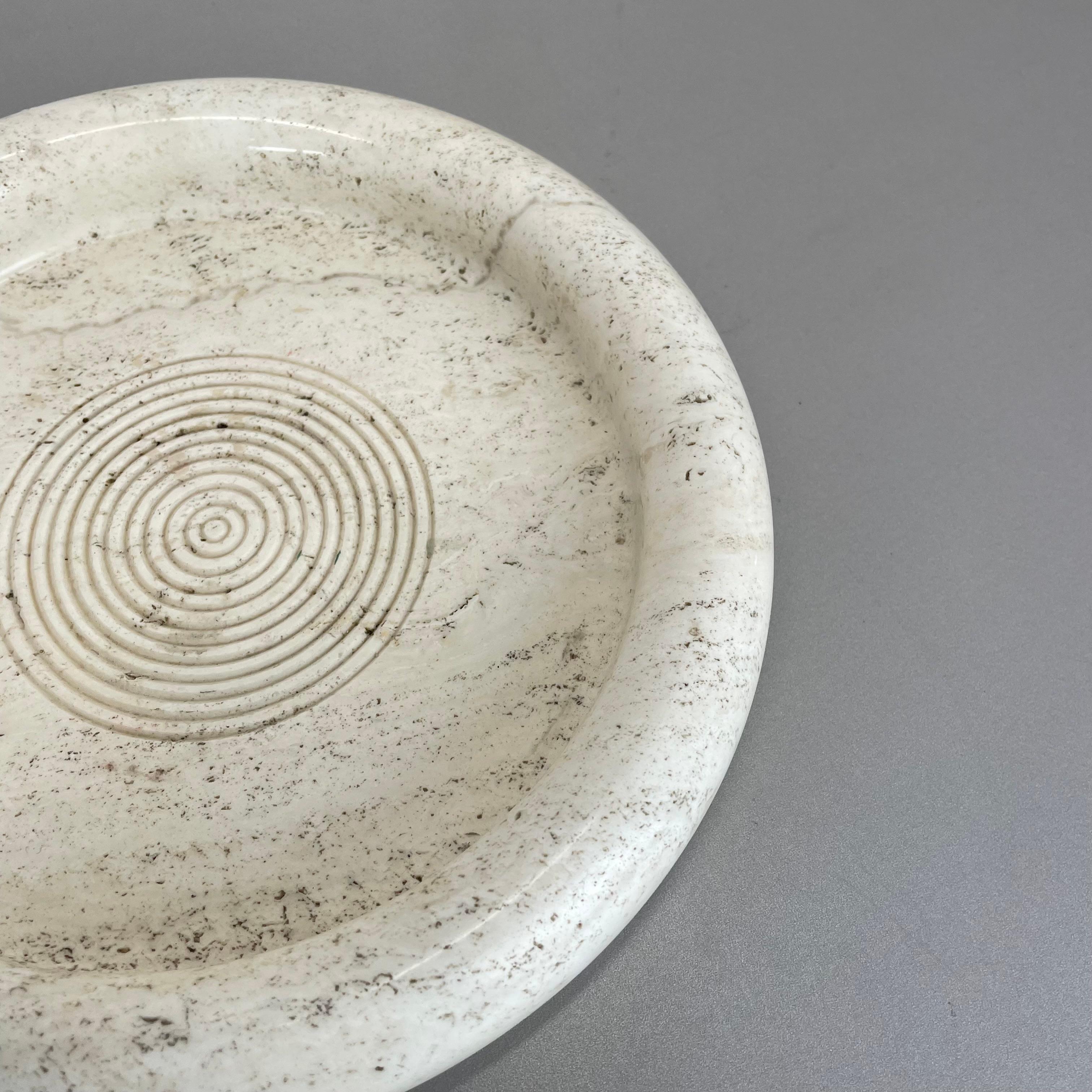 Modernist Travertine Marble plate Element Fratelli Mannelli attrib., Italy, 1970 2