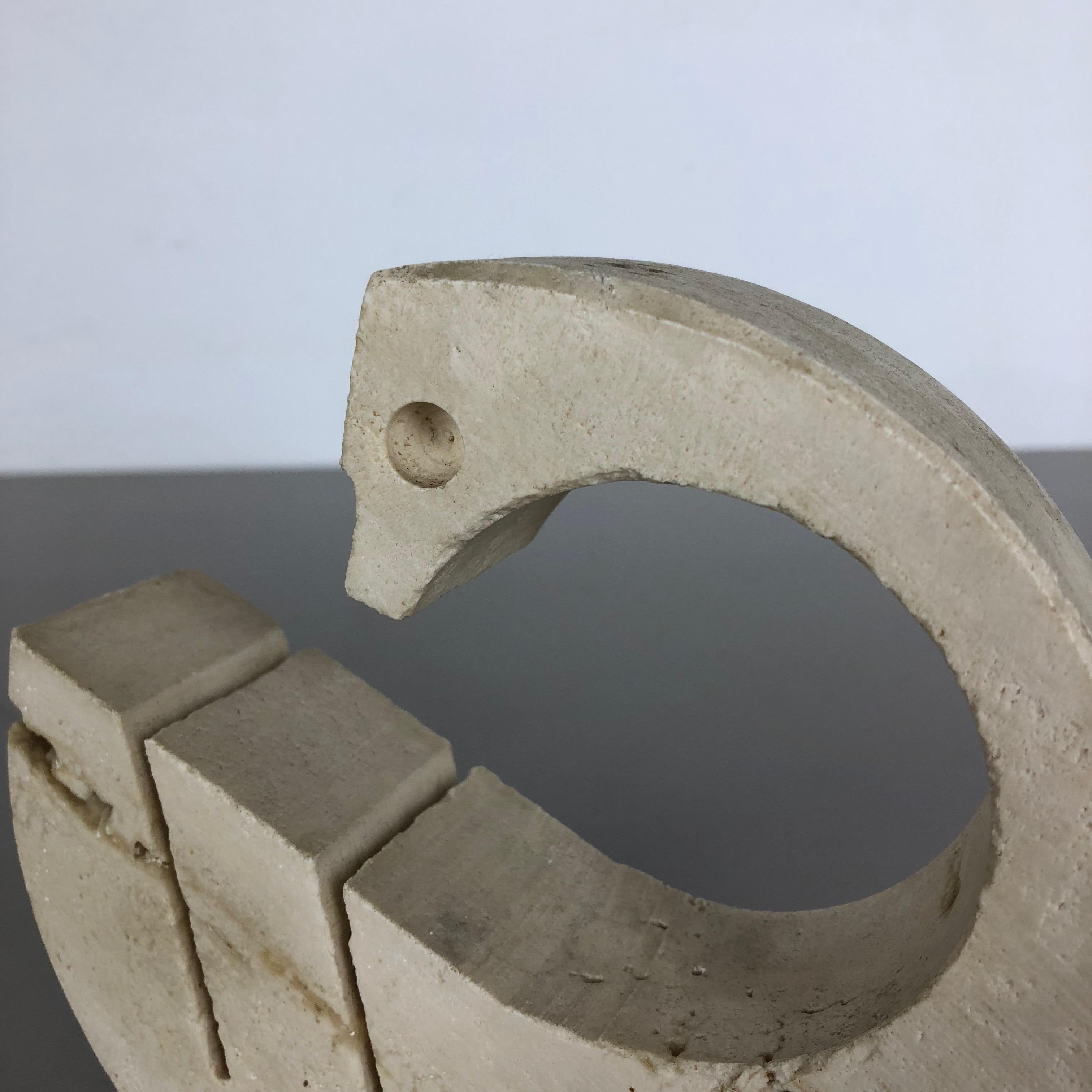 Modernist Travertine Marble Swan Figure by Fratelli Mannelli, Italy, 1970s 4