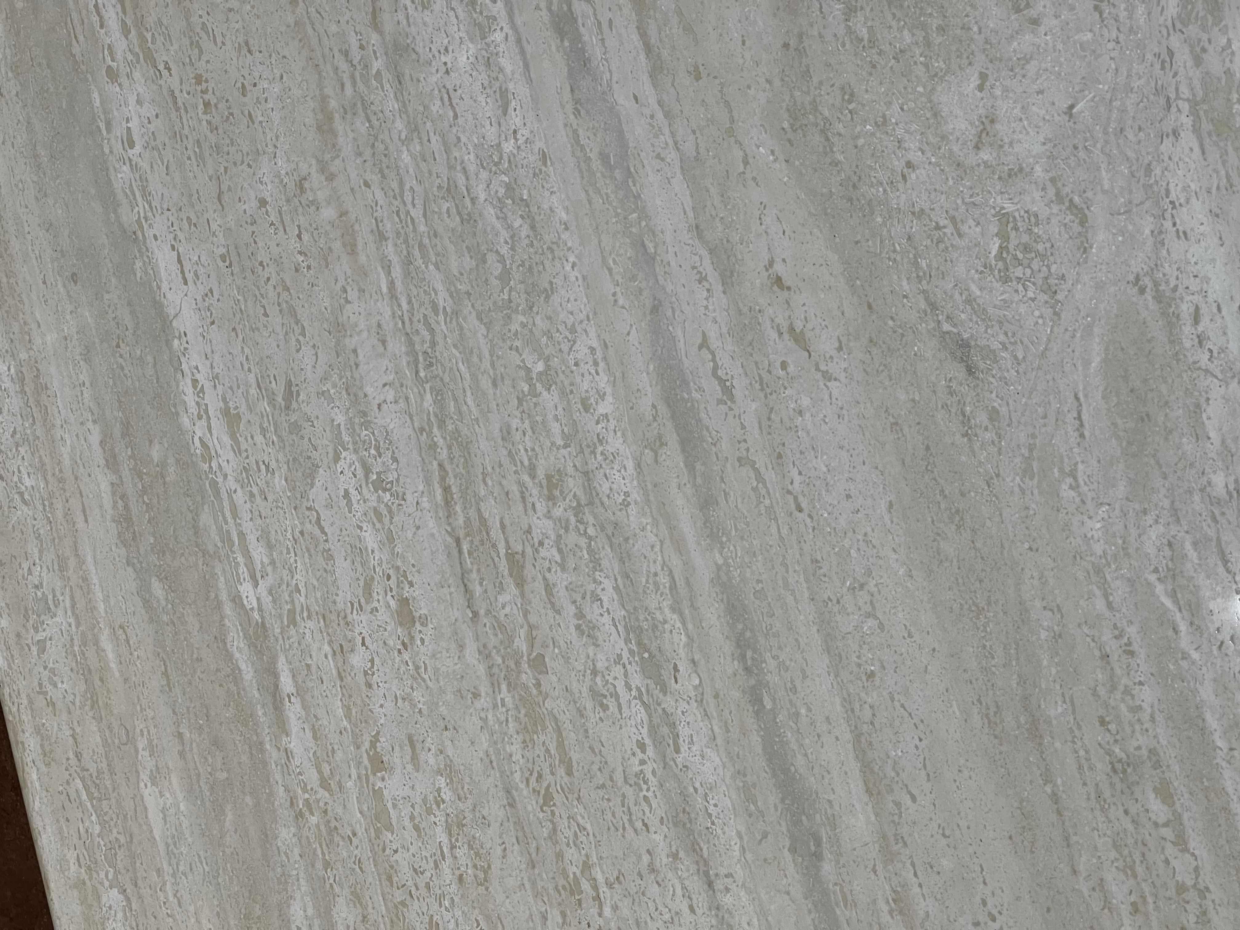 Modernist Travertine Triangle Coffee Table 2