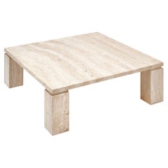 Modernist Travertine Vintage Coffee Table
