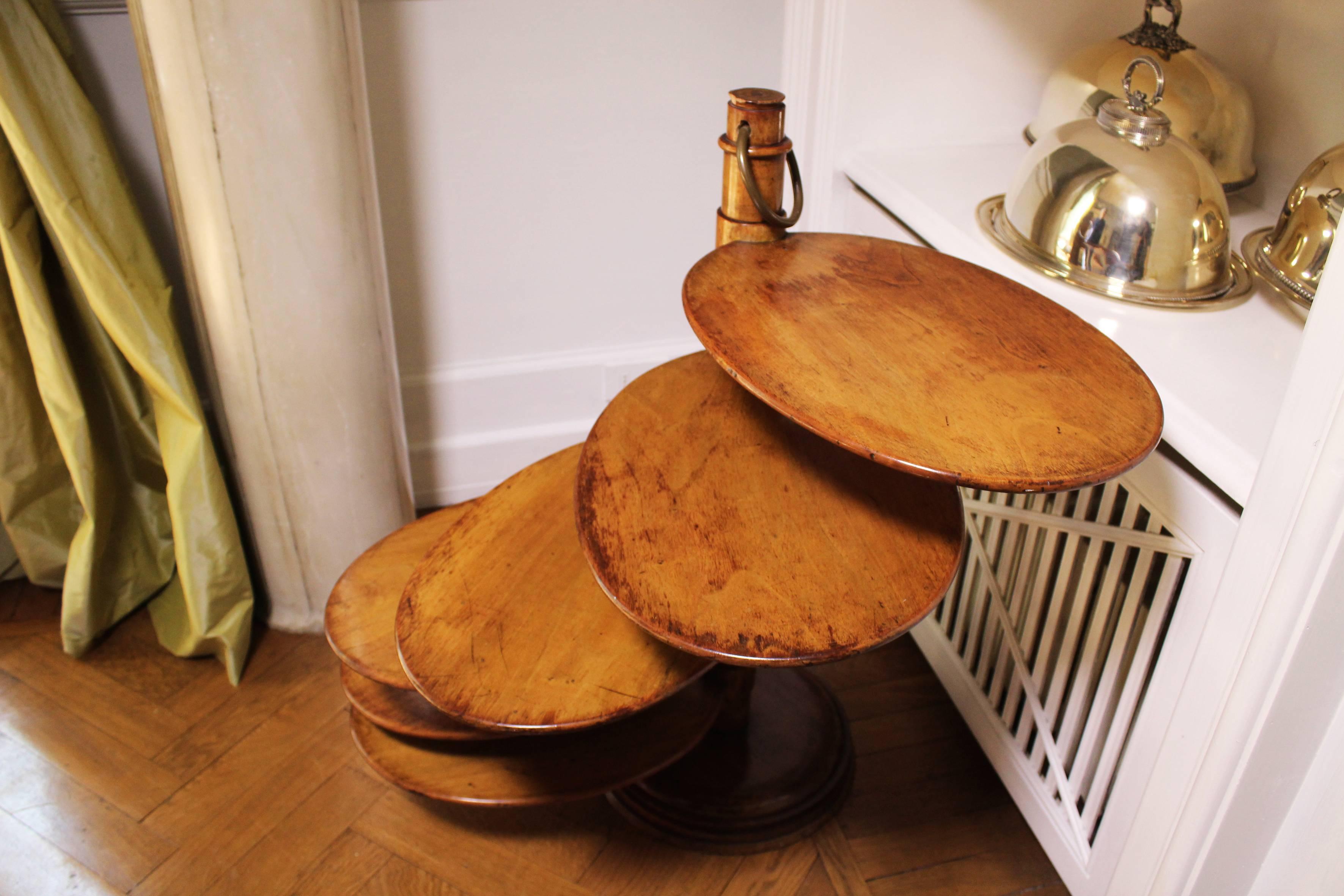 Italian Modernist Tray Holder or Side Table in Walnut for The Piero Portaluppi House For Sale