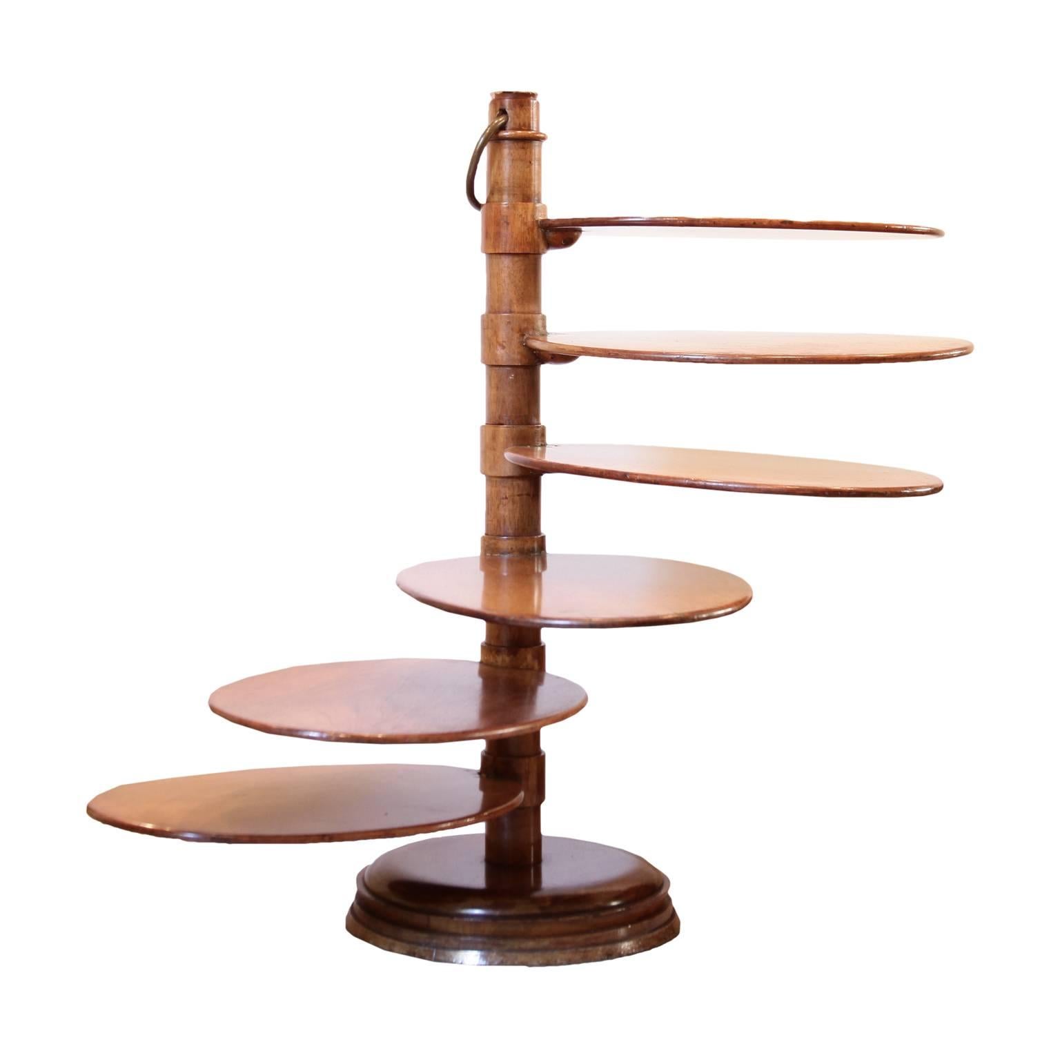 Modernist Tray Holder or Side Table in Walnut for The Piero Portaluppi House For Sale