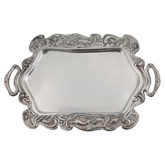Modernist Tray, Silver Bacariza, Emilio, Spain, circa 1900