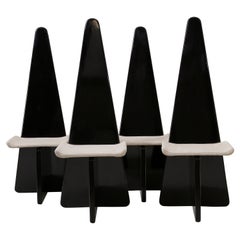 Modernist Triangular Dining Chair, Set of 4