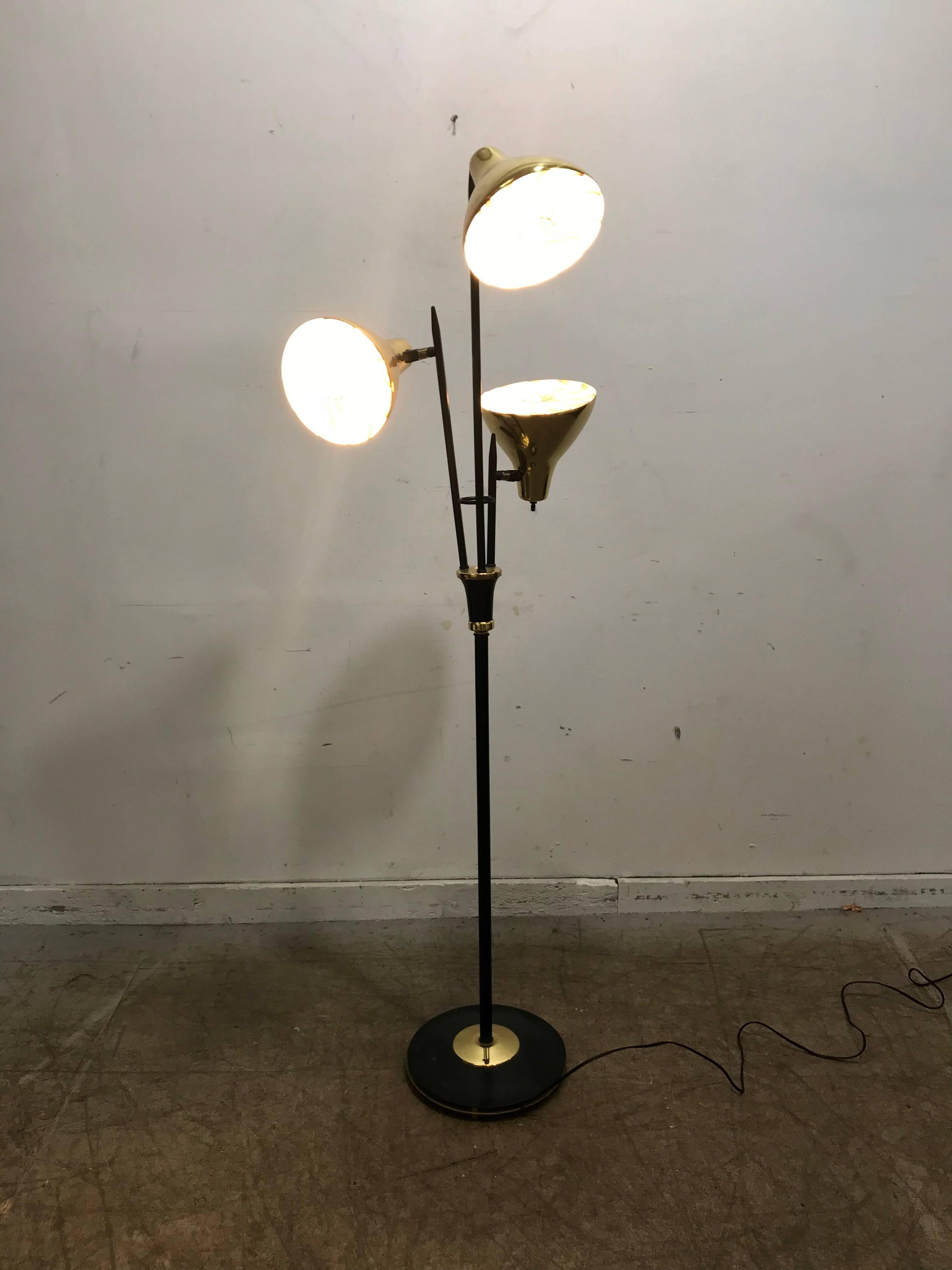 Mid-Century Modern Modernist Triennale Floor Lamp by Gerald Thurston for Lightolier For Sale