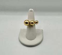 Modernist Triple Sphere Ring in 18K Yellow Gold