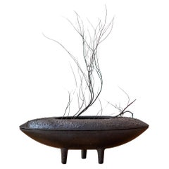 Jardinière tripode moderne en fer japonais Ikebana