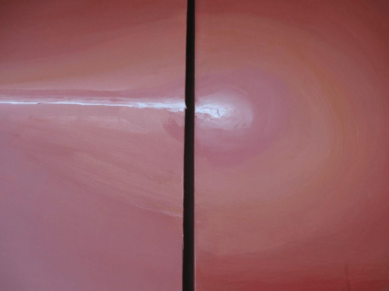 Triptyque moderniste huile sur toile Bon état - En vente à Los Angeles, CA